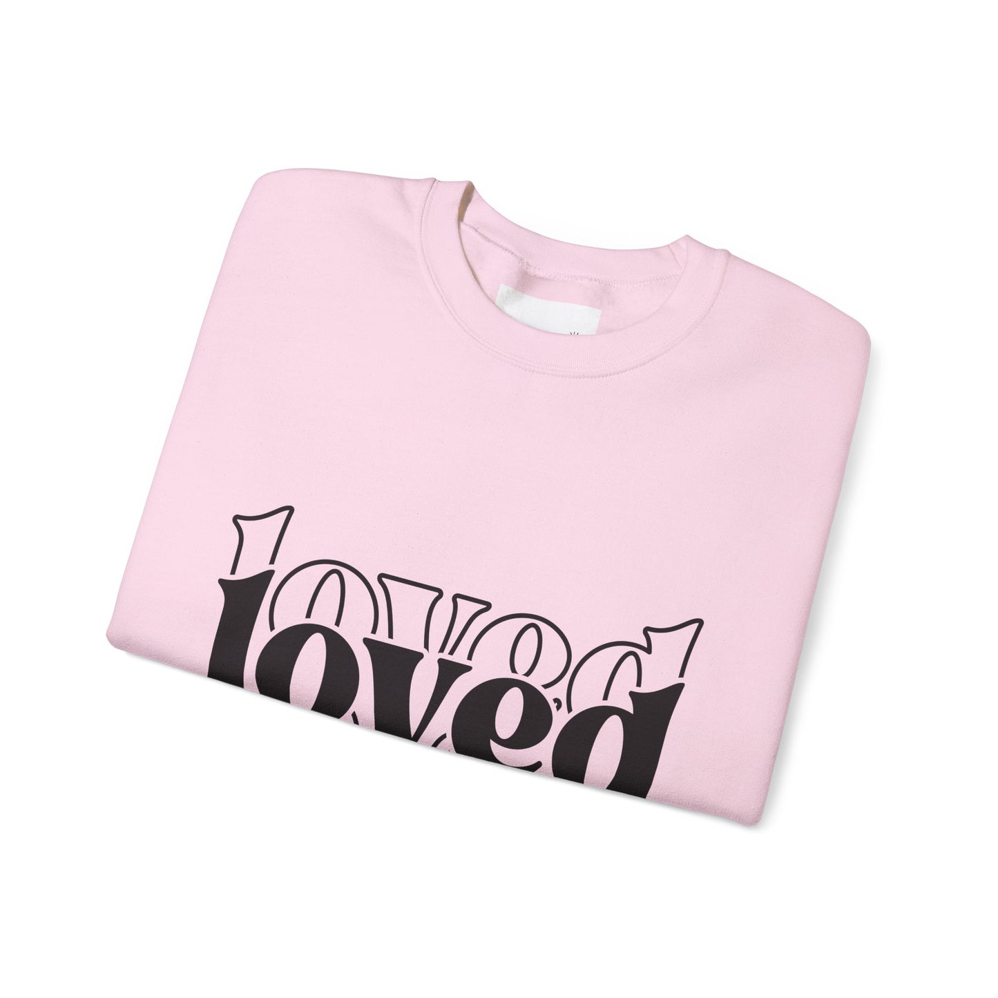 Loved Crewneck Sweatshirt | Cozy Christian Apparel, Perfect for Faith Events, Gift for Her, Church Outfits, Inspirational Fashion