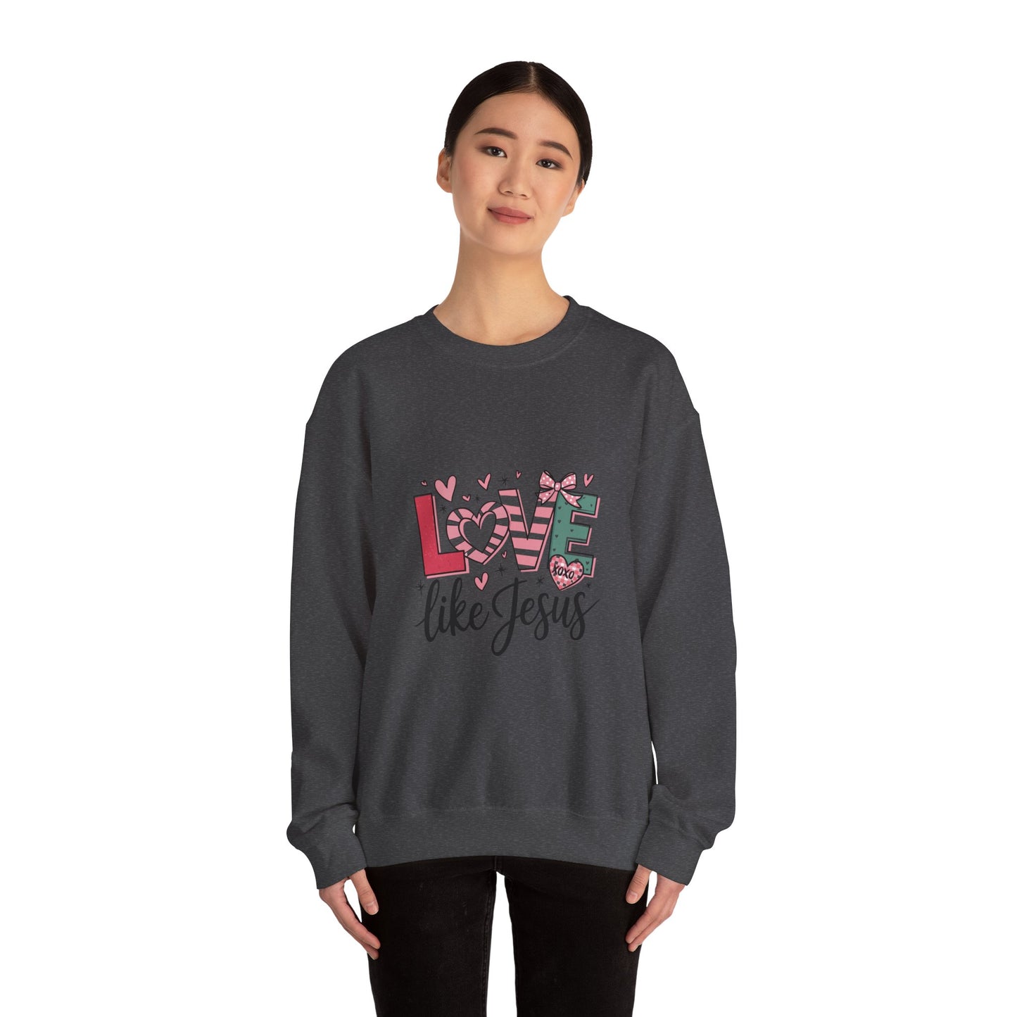 Love Like Jesus Sweatshirt, Cozy Unisex Crewneck, Christian Gift, Inspirational Apparel, Faith-Based Fashion, Spring & Winter Wear