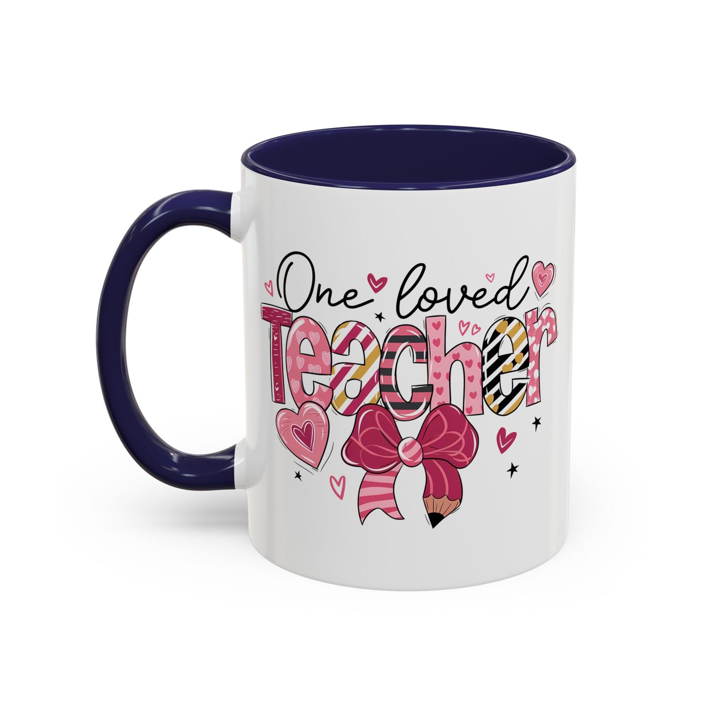 Cute Teacher Coffee Mug - One Loved Teacher Gift, Teacher Appreciation, Back to School, Inspirational Mug, Classroom Decor