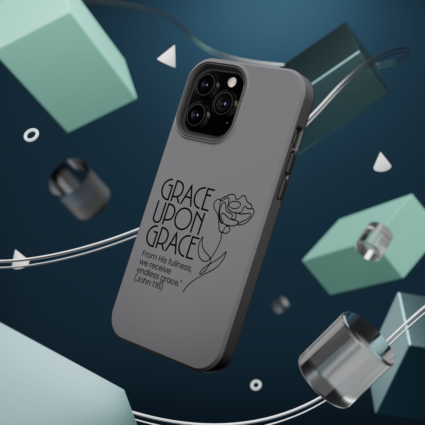 Inspirational Magnetic Phone Case - 'Grace Upon Grace' Design