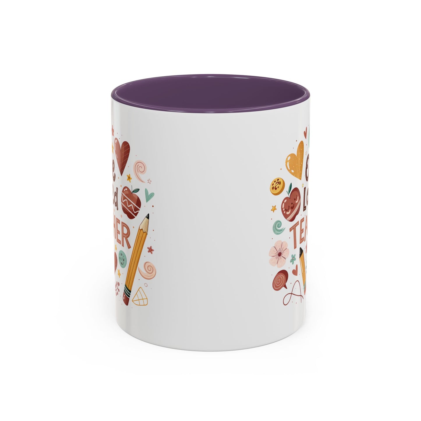 Teacher Appreciation Coffee Mug, Cute Gift for Educators, One Loved Teacher, Ideal for Birthdays and Holidays, Fun and Colorful