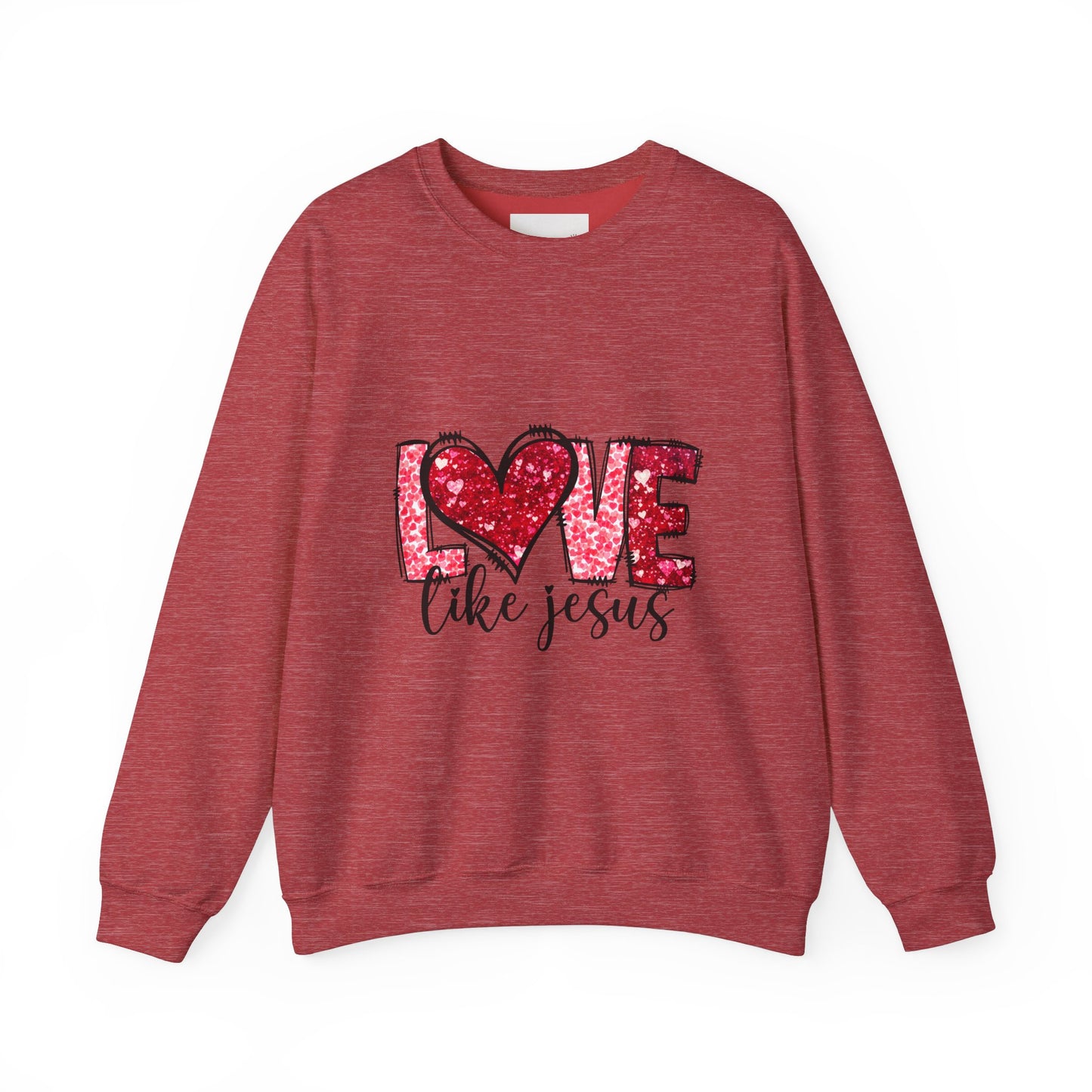 Love Like Jesus Crewneck Sweatshirt, Faithful Christians Gift, Cozy Christian Apparel, Inspirational Sweatshirt, Religious Gifts