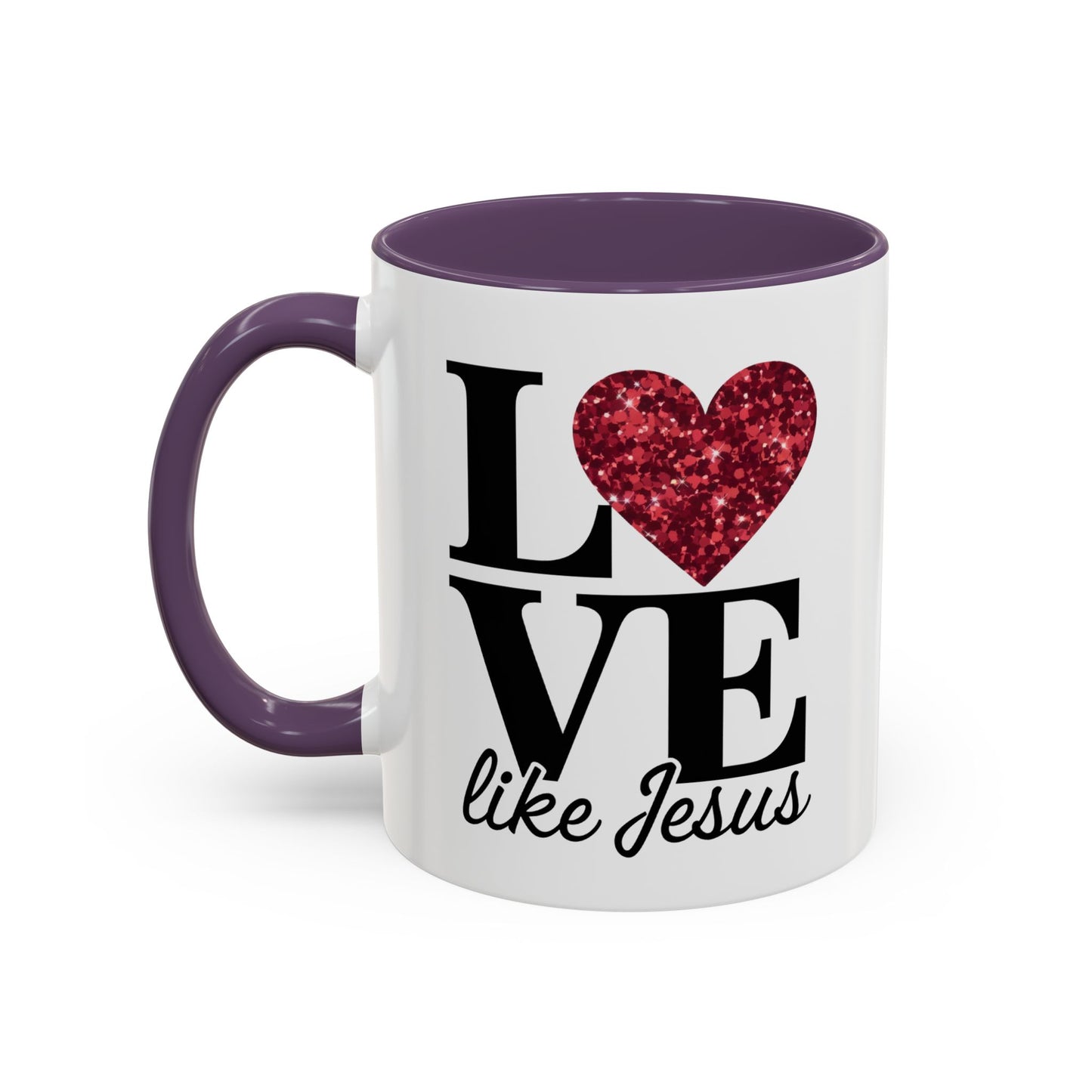 Inspirational Love Mug - Heart Design, Perfect Gift for Christians, Quotes Mug, Coffee Lover's Gift, Decorate Your Kitchen
