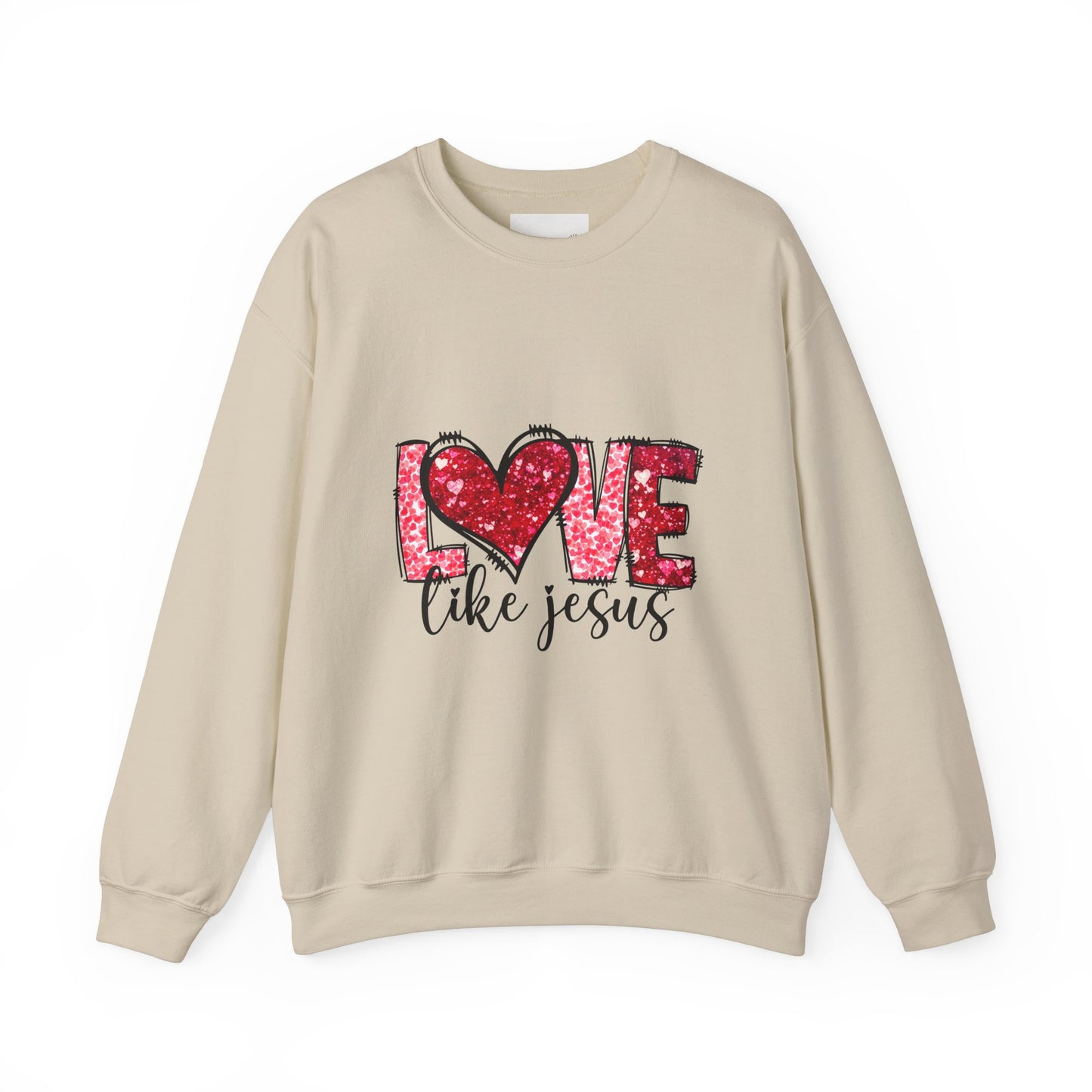 Love Like Jesus Crewneck Sweatshirt, Faithful Christians Gift, Cozy Christian Apparel, Inspirational Sweatshirt, Religious Gifts