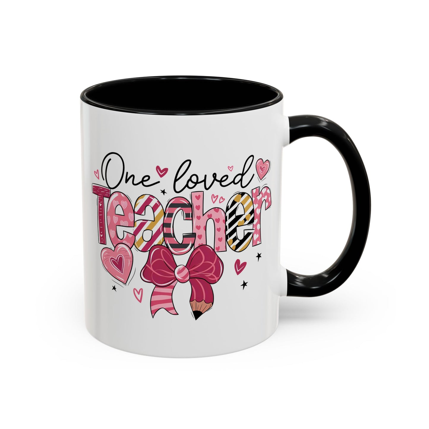 Cute Teacher Coffee Mug - One Loved Teacher Gift, Teacher Appreciation, Back to School, Inspirational Mug, Classroom Decor