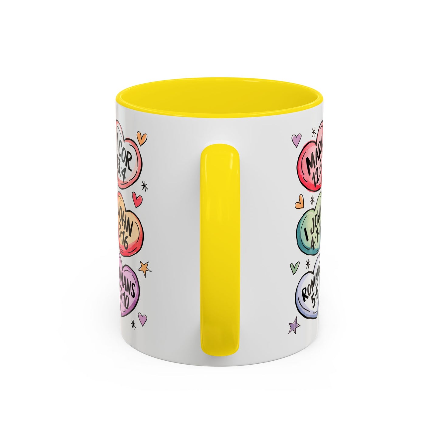 Colorful Bible Verse Coffee Mug | Cute Gift for Christians | Inspirational Drinkware | Heart Design | Faith-Based Tea Cups, Religious Gifts,