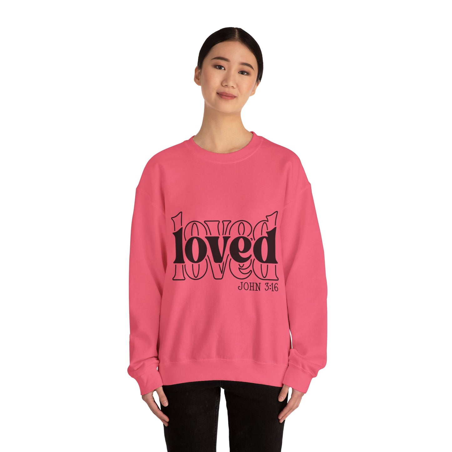 Loved Crewneck Sweatshirt | Cozy Christian Apparel, Perfect for Faith Events, Gift for Her, Church Outfits, Inspirational Fashion