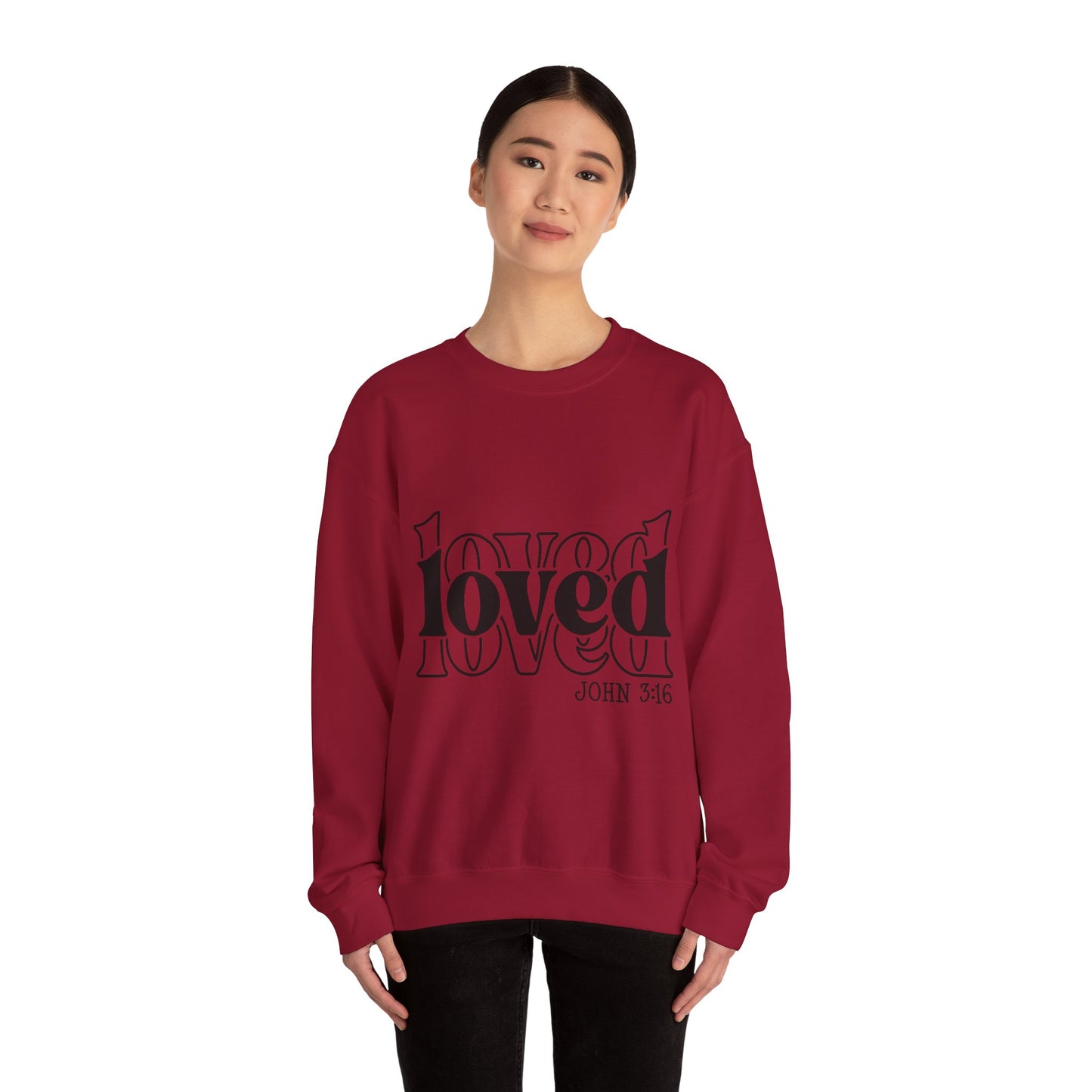 Loved Crewneck Sweatshirt | Cozy Christian Apparel, Perfect for Faith Events, Gift for Her, Church Outfits, Inspirational Fashion