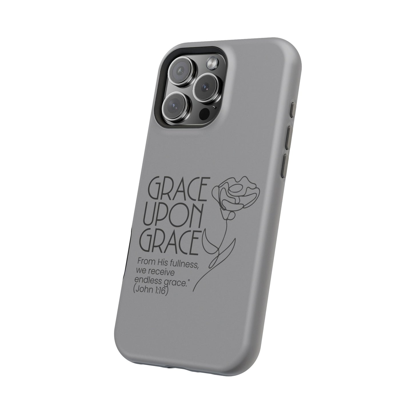 Inspirational Magnetic Phone Case - 'Grace Upon Grace' Design