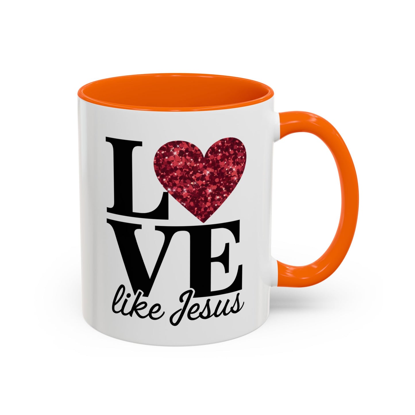 Inspirational Love Mug - Heart Design, Perfect Gift for Christians, Quotes Mug, Coffee Lover's Gift, Decorate Your Kitchen