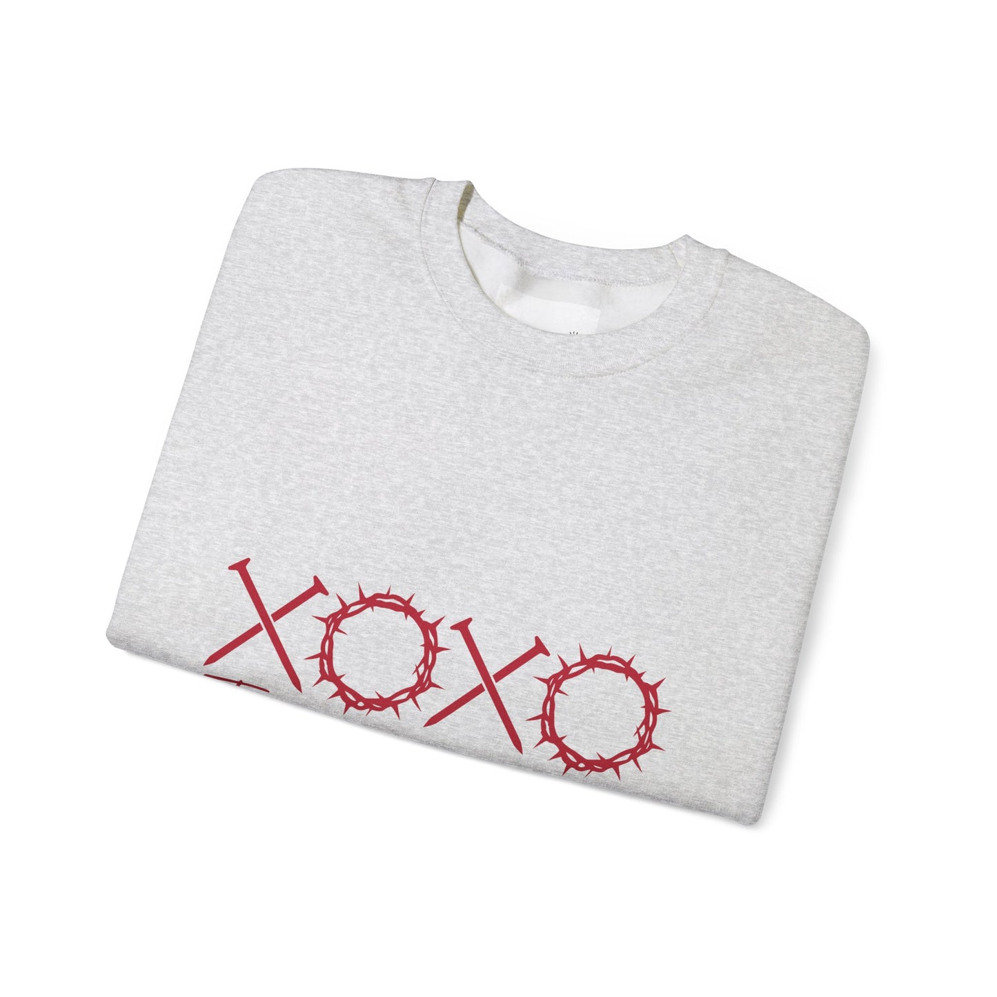 XOXO Love Letters Crewneck Sweatshirt, Unisex Valentines Gift, Cozy Sweatshirt, Perfect for Couples, Romantic Apparel, Casual Wear