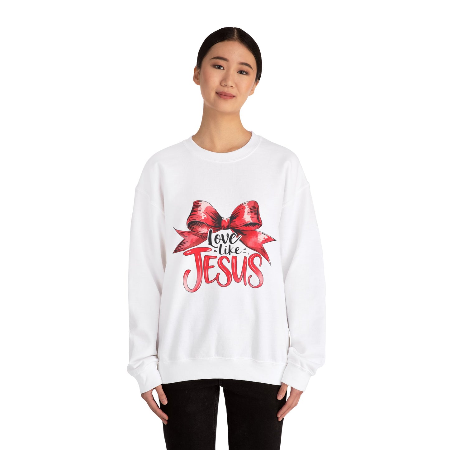 Love Like Jesus Sweatshirt | Inspirational Crewneck | Faith-Based Apparel | Christian Gift | Cozy Church Wear, Religious Motivation,