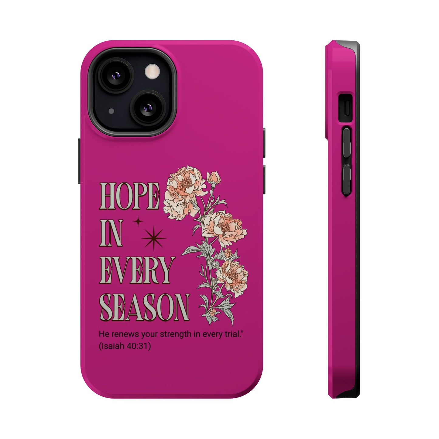 Inspirational Floral Magnetic Tough Case - "Hope in Every Season"