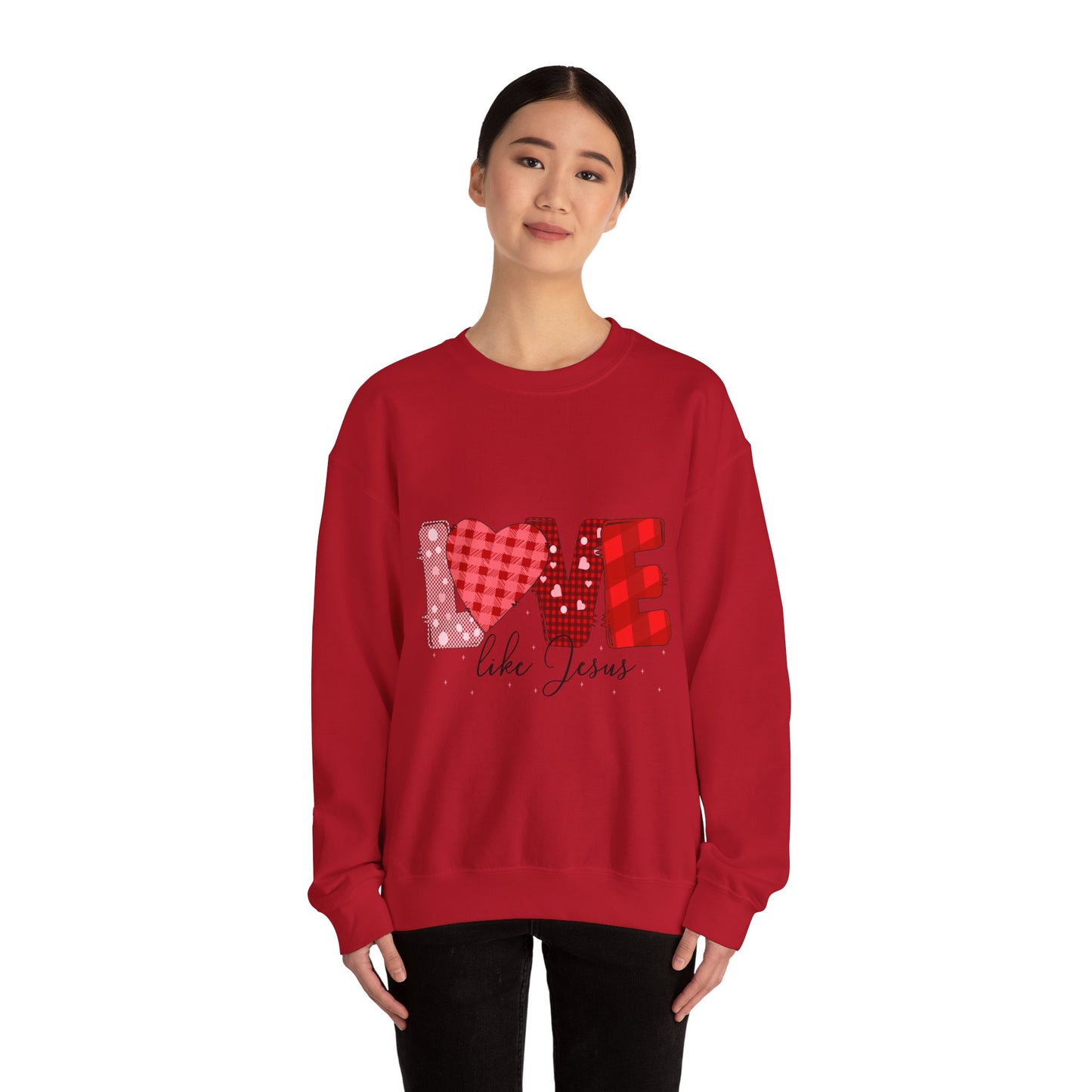 Love Like Jesus Sweatshirt | Cozy Crewneck for Faith & Love | Perfect for Easter, Valentine's Day, Christian Gifts, Casual Wear, Bible Study