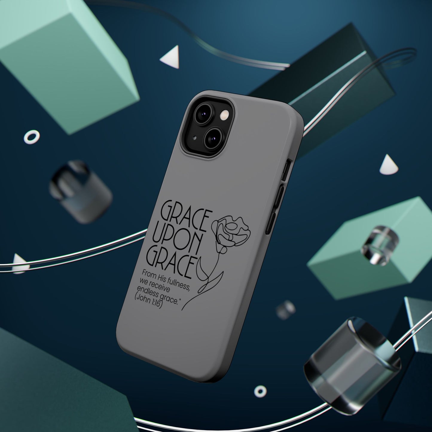 Inspirational Magnetic Phone Case - 'Grace Upon Grace' Design