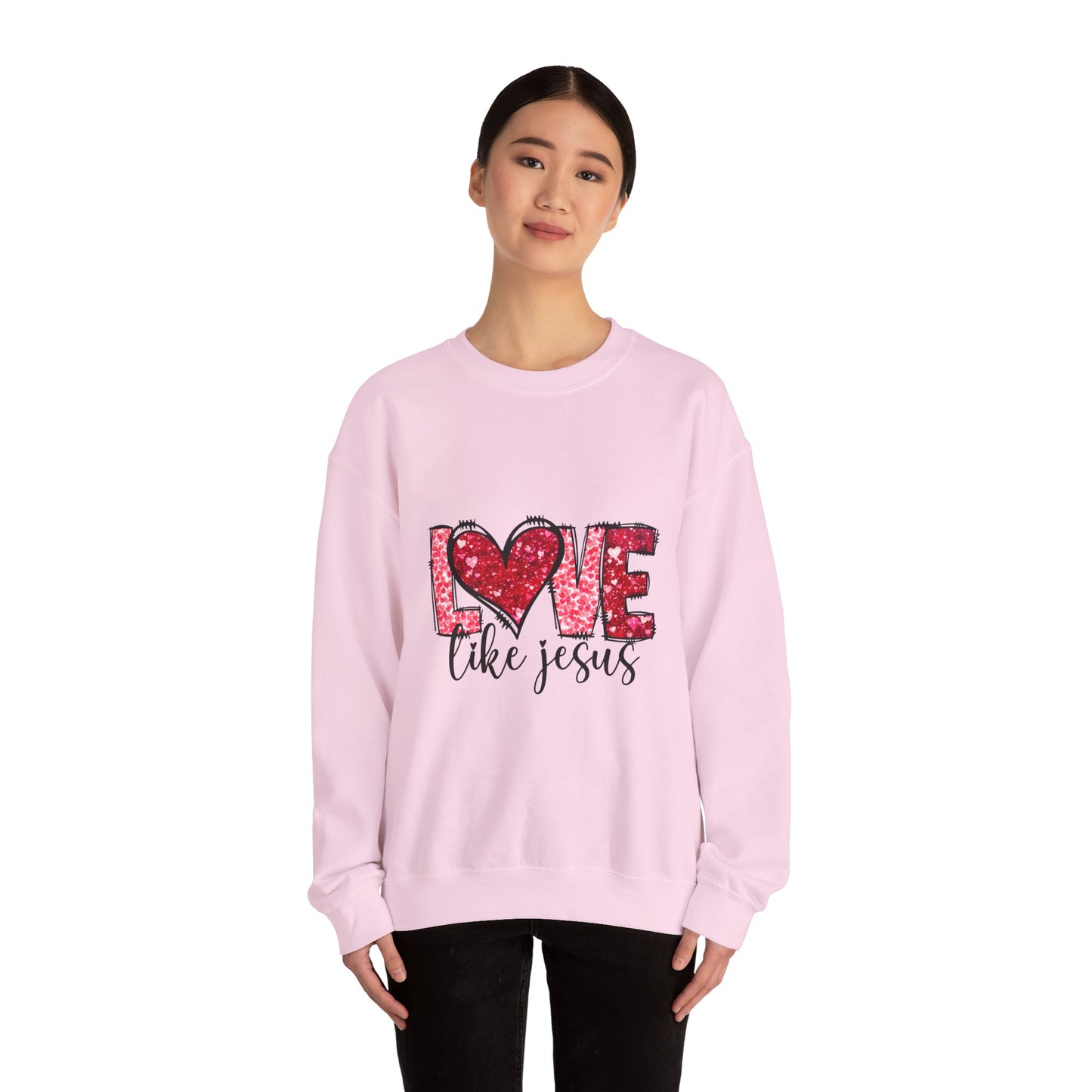 Love Like Jesus Crewneck Sweatshirt, Faithful Christians Gift, Cozy Christian Apparel, Inspirational Sweatshirt, Religious Gifts