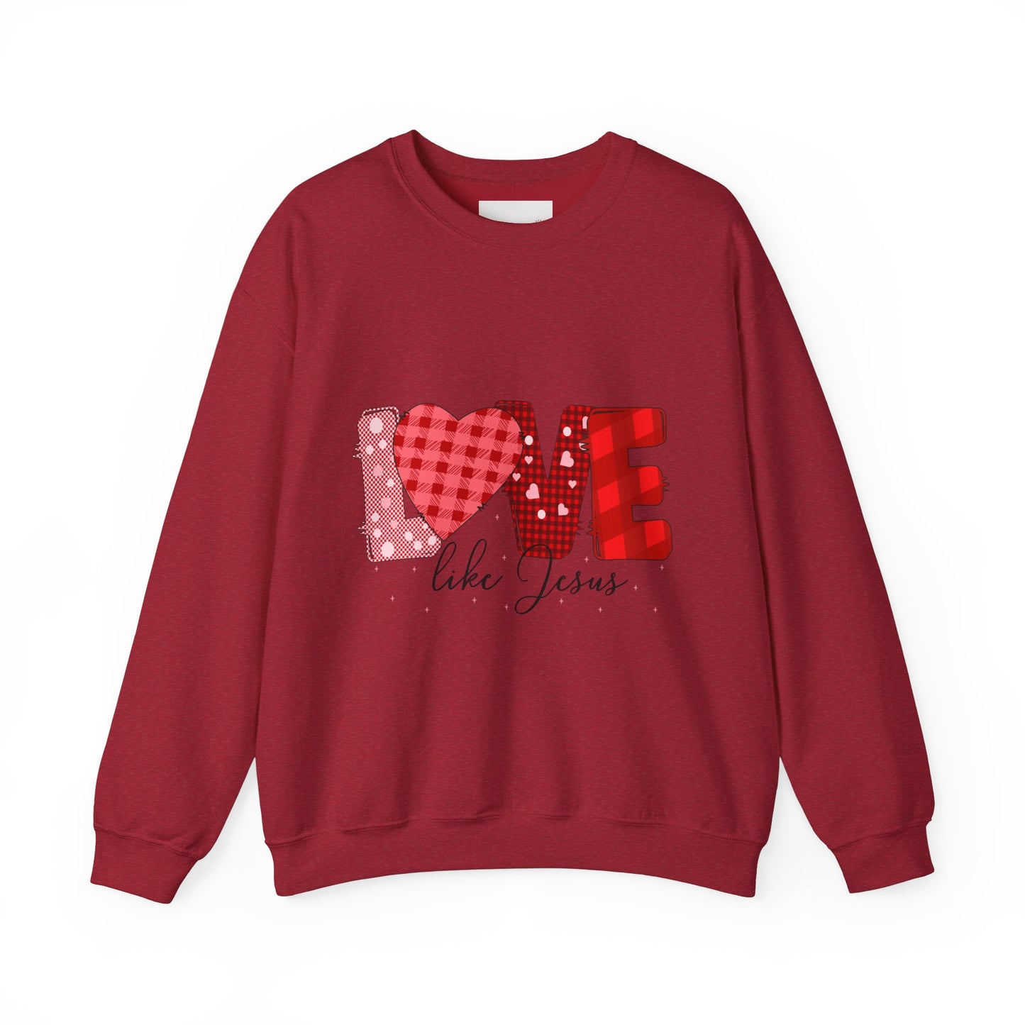 Love Like Jesus Sweatshirt | Cozy Crewneck for Faith & Love | Perfect for Easter, Valentine's Day, Christian Gifts, Casual Wear, Bible Study