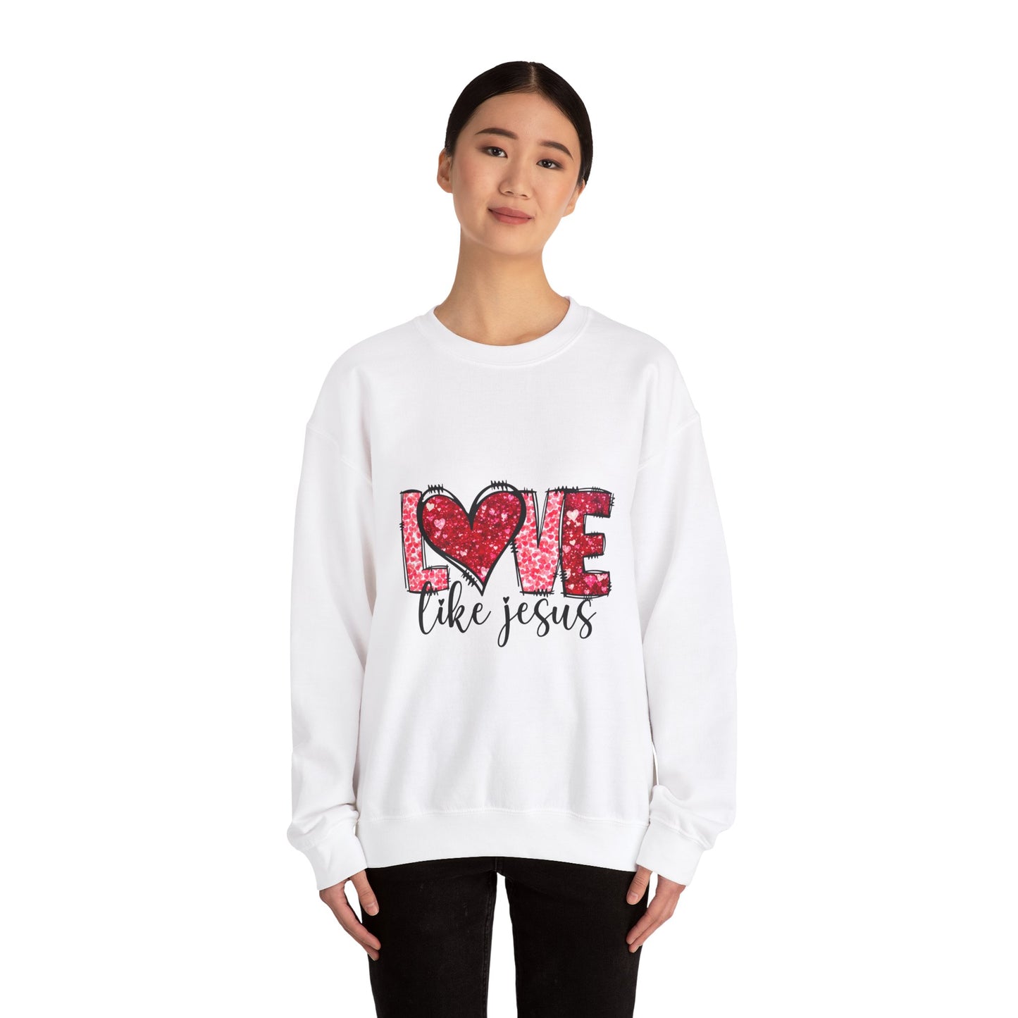 Love Like Jesus Crewneck Sweatshirt, Faithful Christians Gift, Cozy Christian Apparel, Inspirational Sweatshirt, Religious Gifts