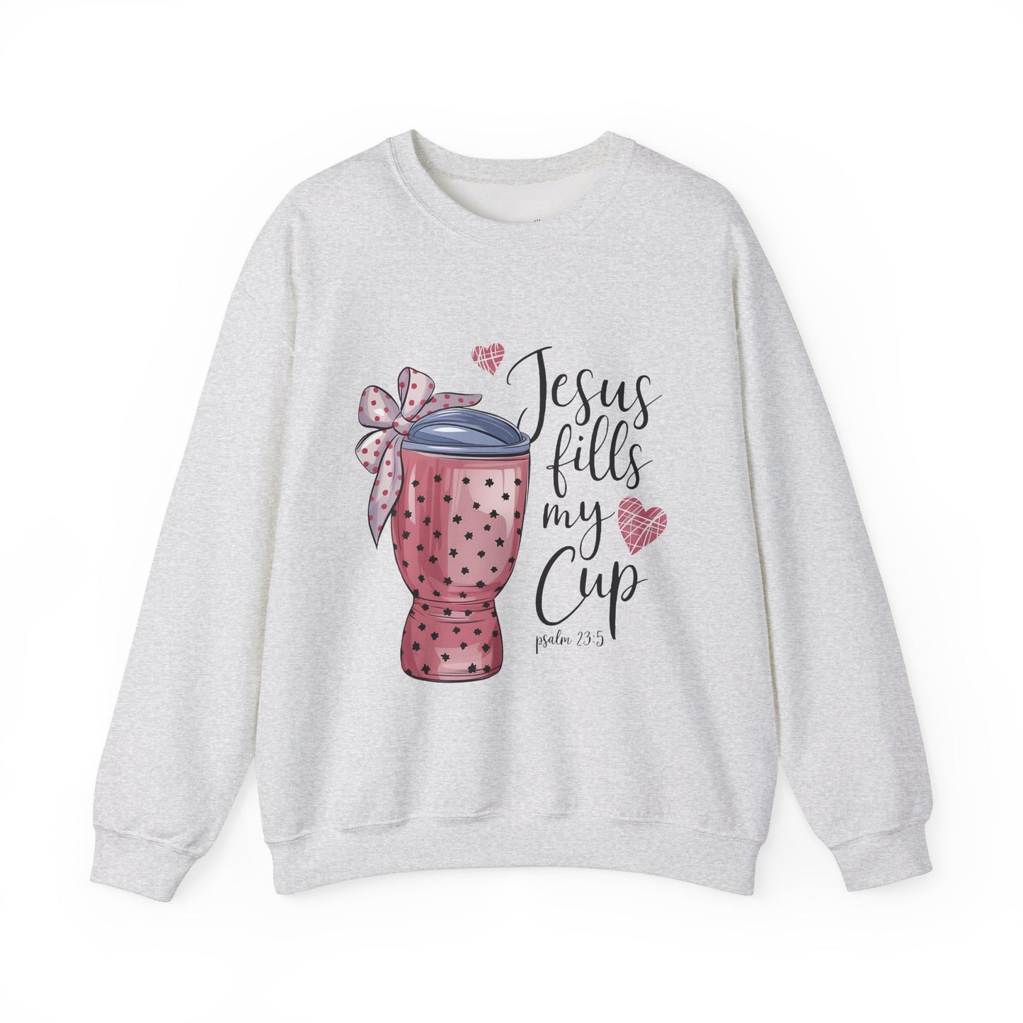 Inspirational Jesus Fills My Cup Sweatshirt, Cozy Christian Apparel, Faith-Based Gift, Religious Sweatshirt, Everyday Comfort