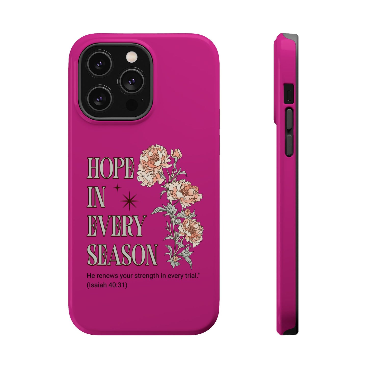 Inspirational Floral Magnetic Tough Case - "Hope in Every Season"