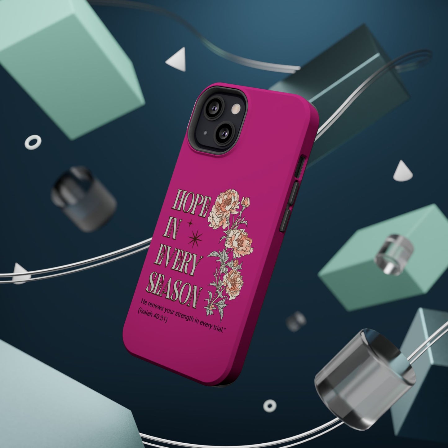 Inspirational Floral Magnetic Tough Case - "Hope in Every Season"
