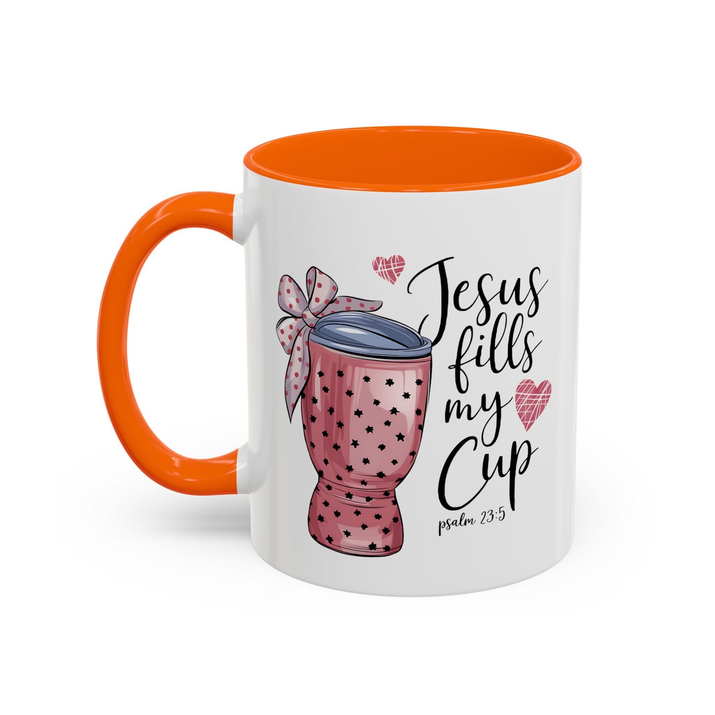 Inspirational Coffee Mug, Stylish Pink Polka Dot Design, Perfect for Christian Gifts, Motivational Drinkware, Home & Office Decor