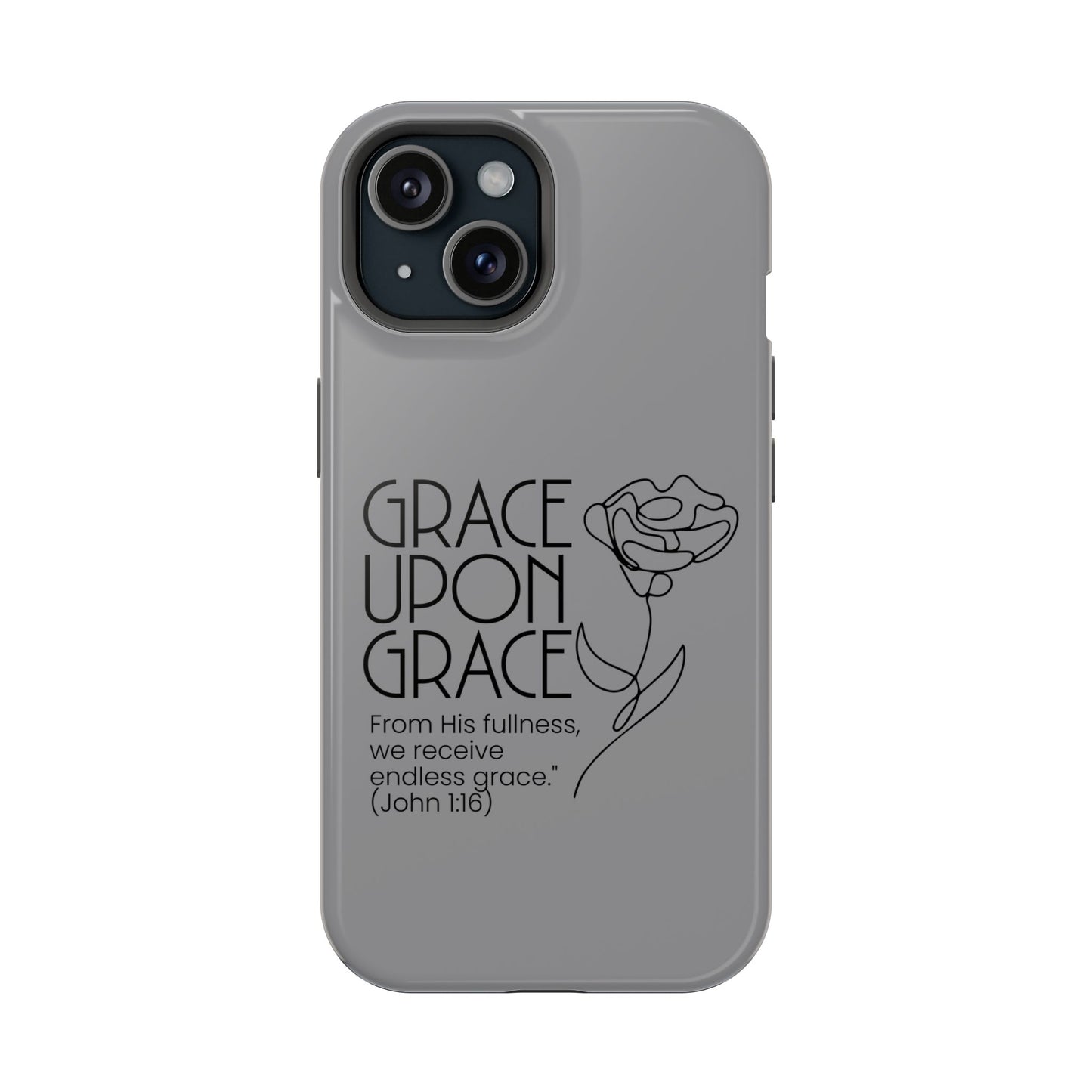 Inspirational Magnetic Phone Case - 'Grace Upon Grace' Design