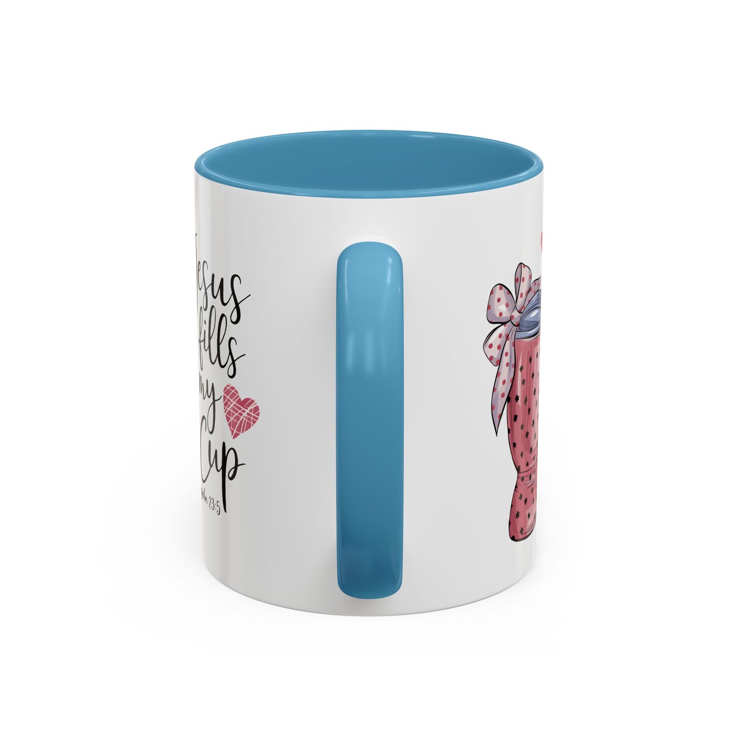 Inspirational Coffee Mug, Stylish Pink Polka Dot Design, Perfect for Christian Gifts, Motivational Drinkware, Home & Office Decor