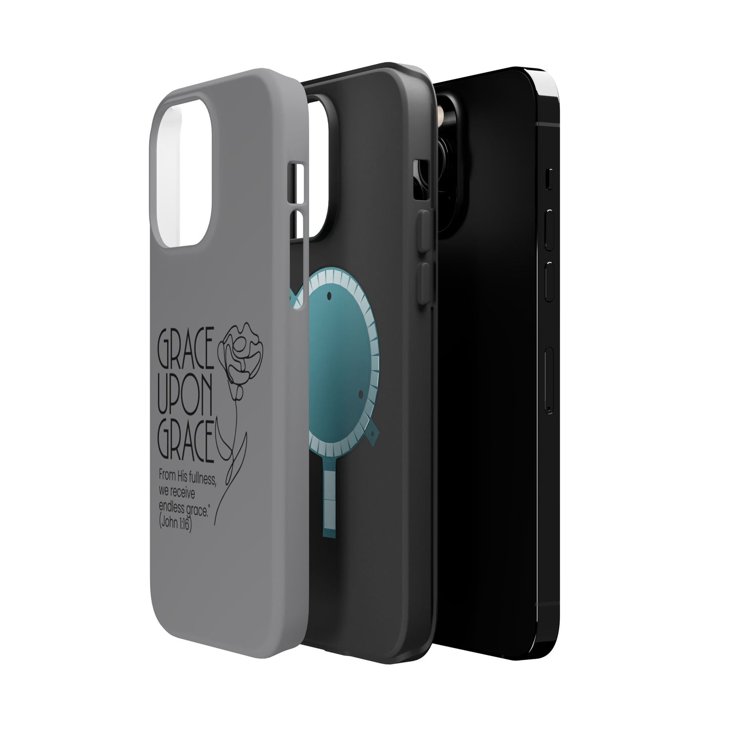 Inspirational Magnetic Phone Case - 'Grace Upon Grace' Design