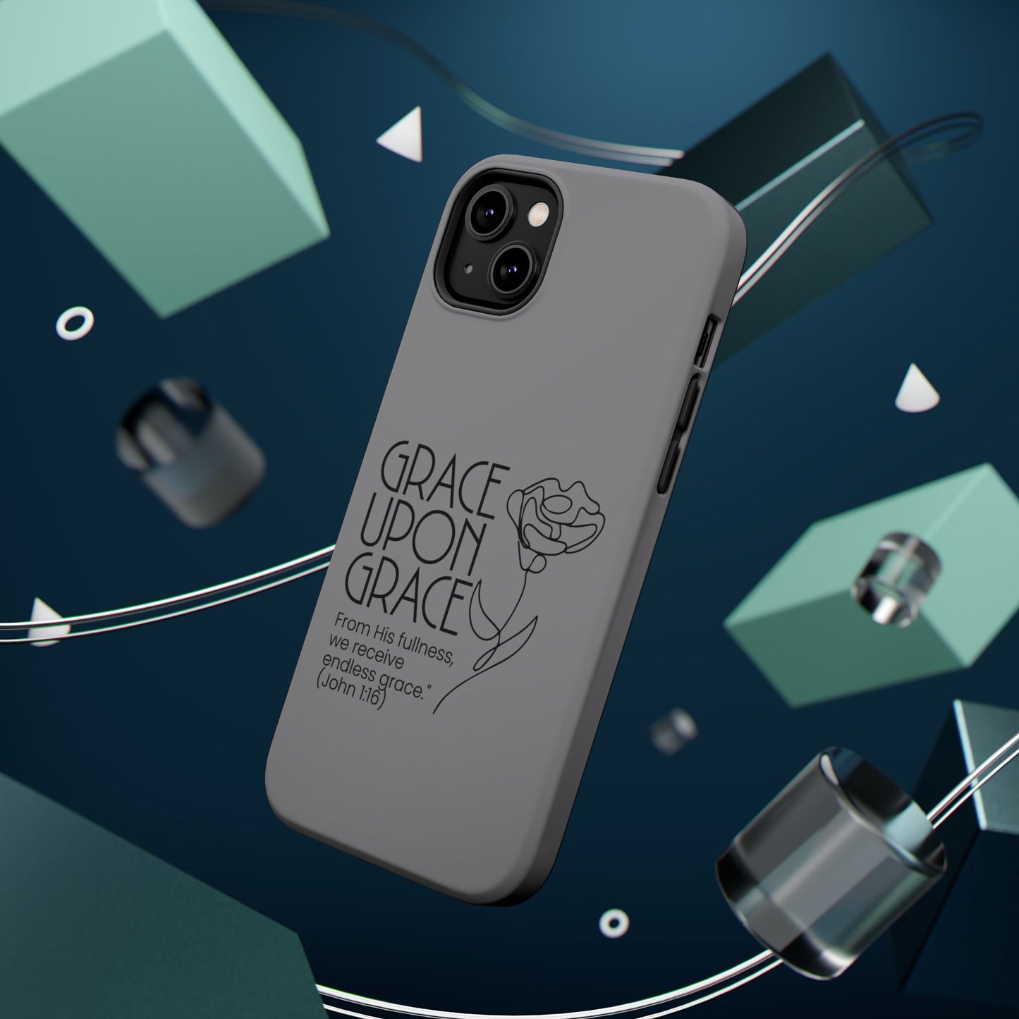 Inspirational Magnetic Phone Case - 'Grace Upon Grace' Design