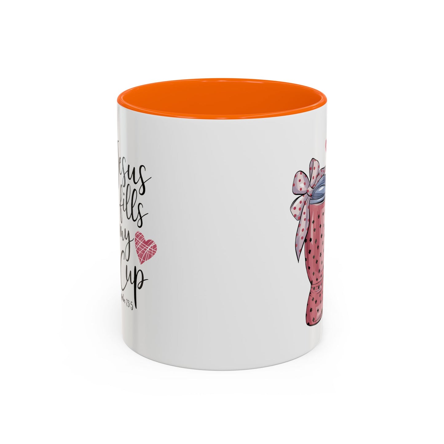 Inspirational Coffee Mug, Stylish Pink Polka Dot Design, Perfect for Christian Gifts, Motivational Drinkware, Home & Office Decor