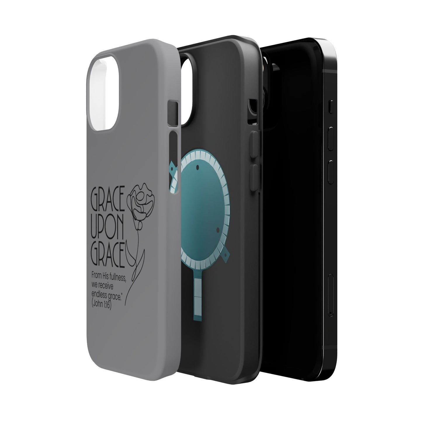 Inspirational Magnetic Phone Case - 'Grace Upon Grace' Design