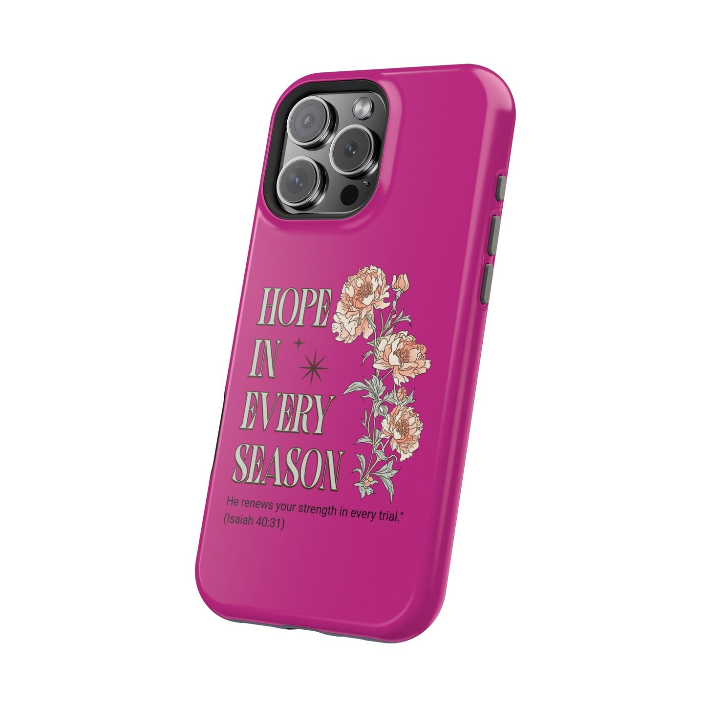 Inspirational Floral Magnetic Tough Case - "Hope in Every Season"