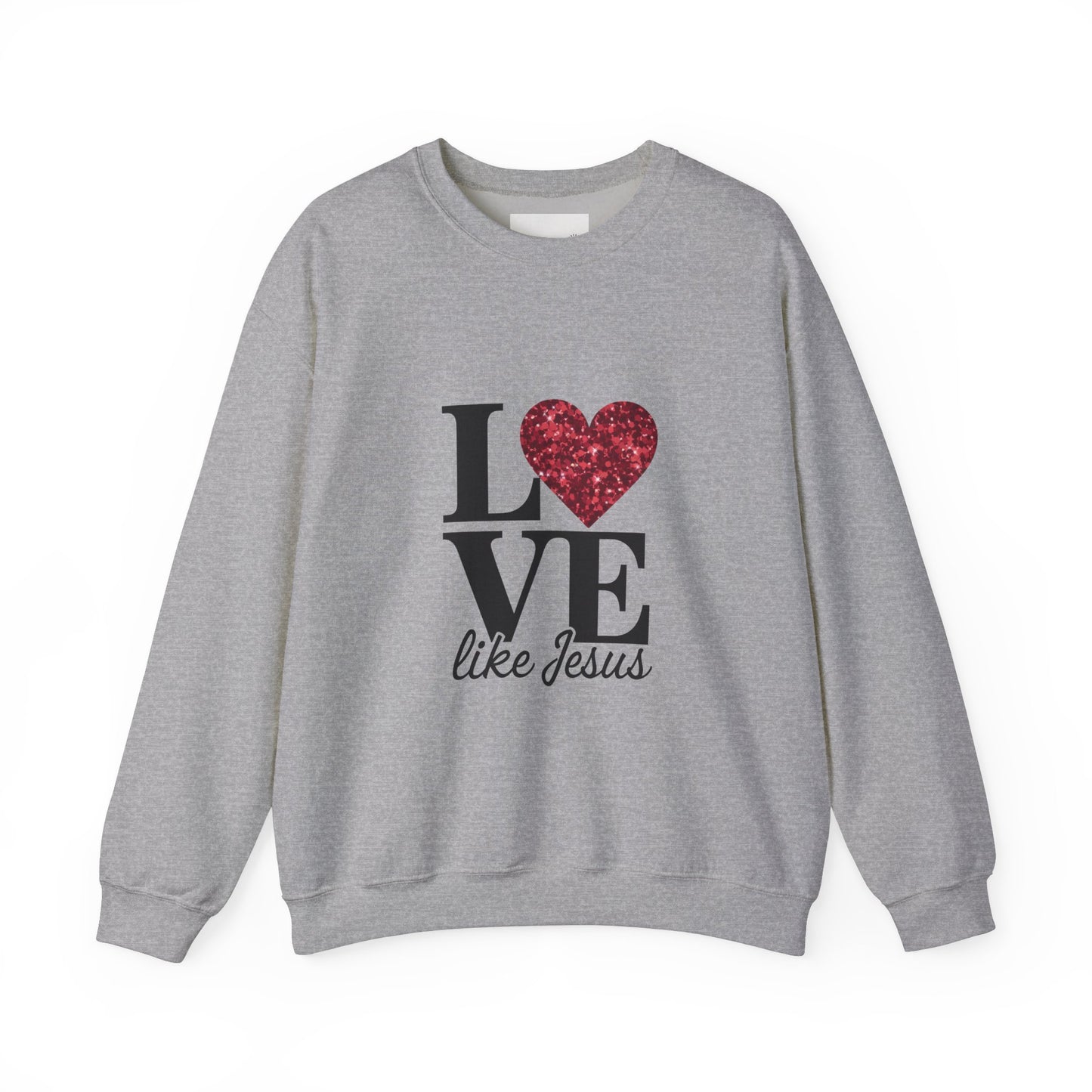 Love Like Jesus Crewneck Sweatshirt, Cozy Christian Apparel, Faith-Based Gift, Religious Fashion, Unisex Sweatshirt