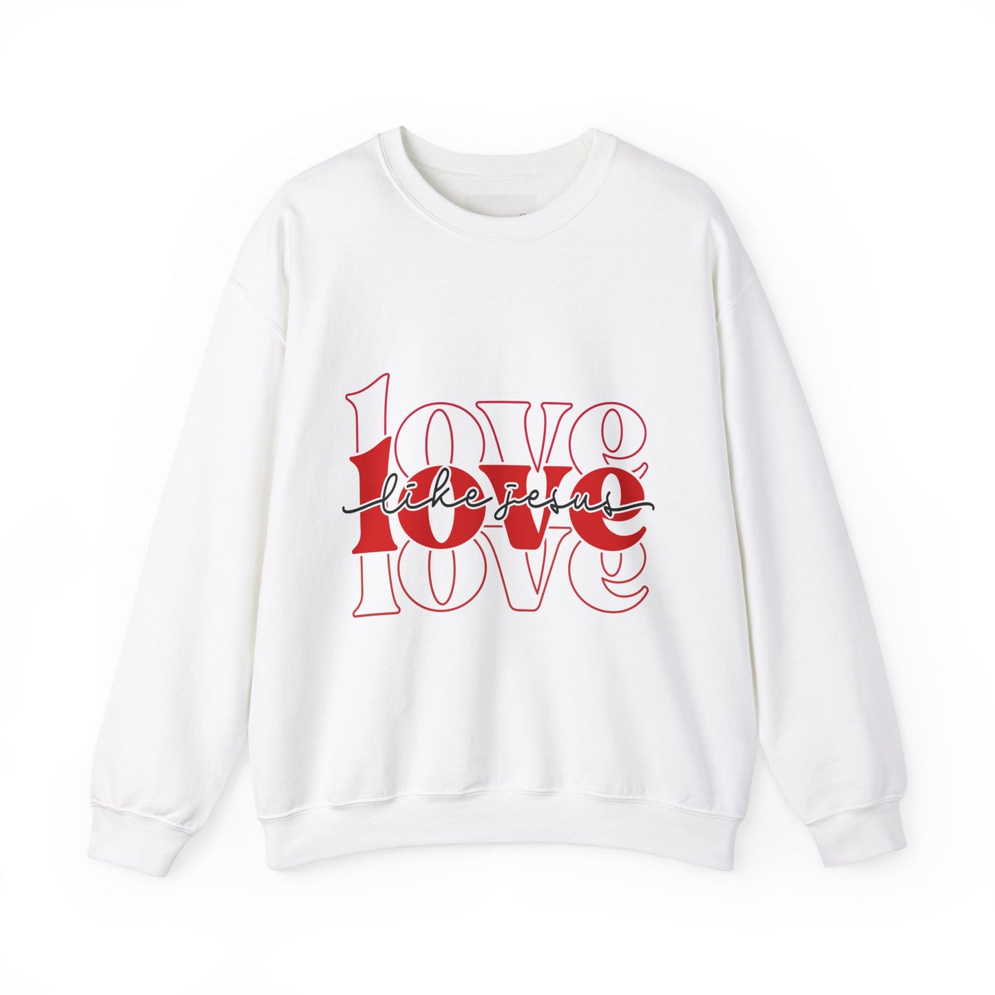 Love Like Jesus Unisex Crewneck Sweatshirt, Cozy Gift for Friends, Casual Wear, Birthday, Valentine's Day, Friendship Apparel