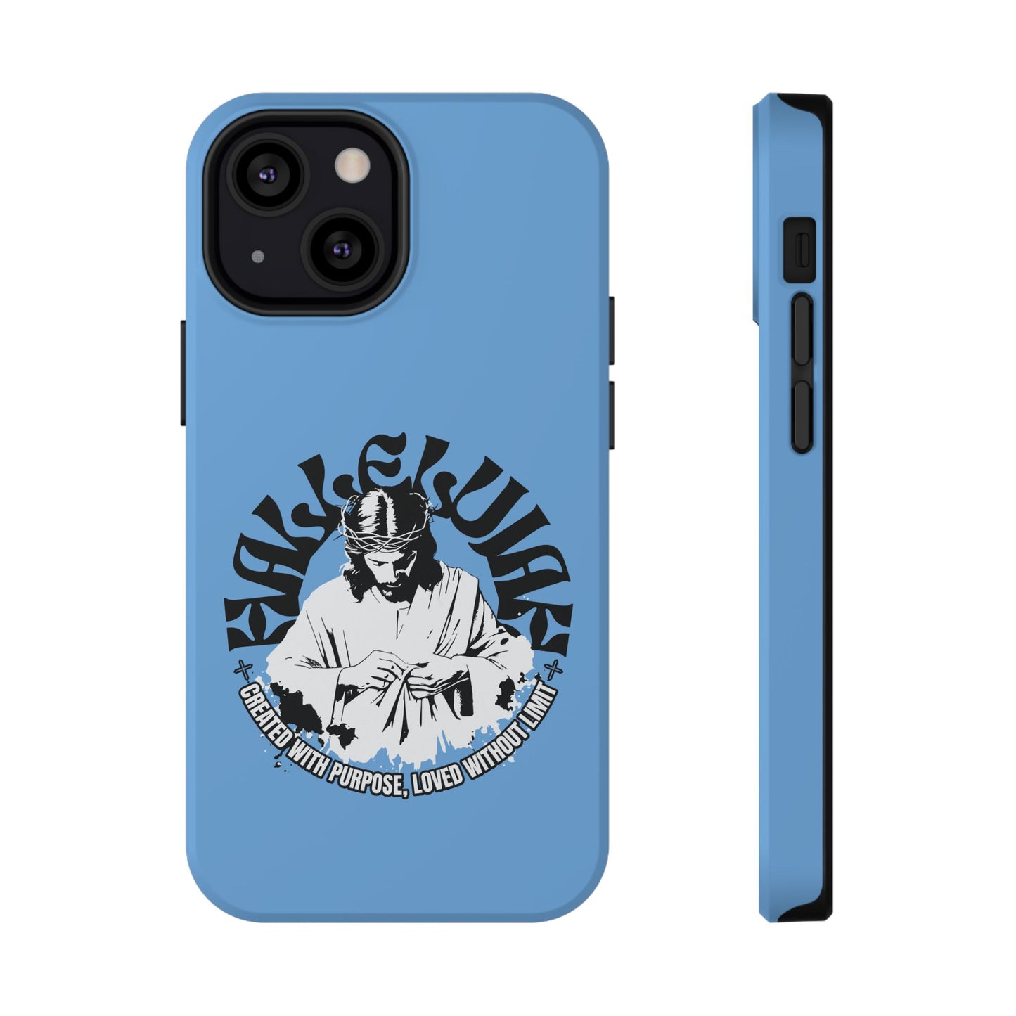 Durable Impact-Resistant Phone Case - 'Created with Purpose, Loved Without Limits' Design