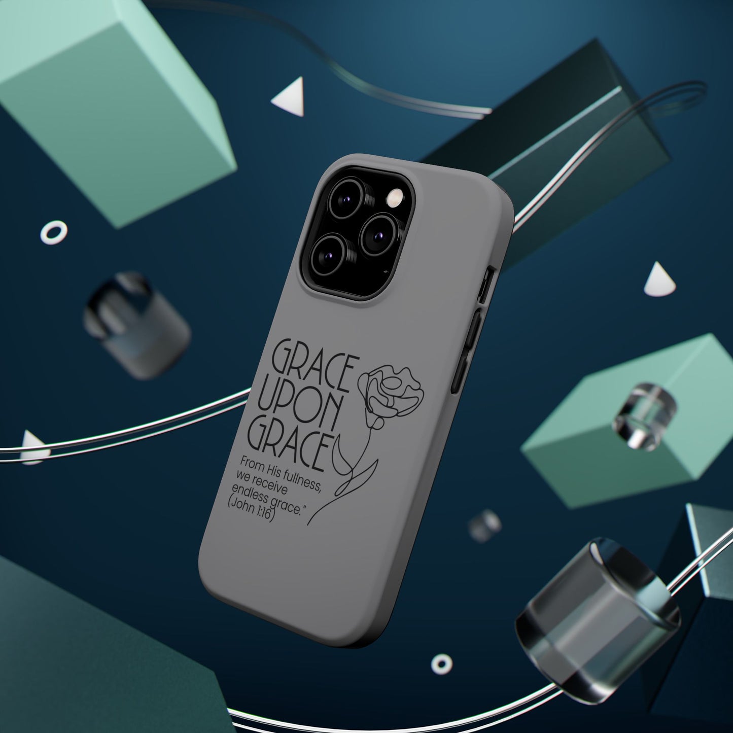 Inspirational Magnetic Phone Case - 'Grace Upon Grace' Design