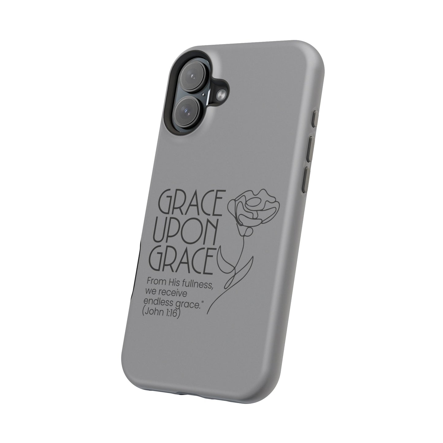 Inspirational Magnetic Phone Case - 'Grace Upon Grace' Design