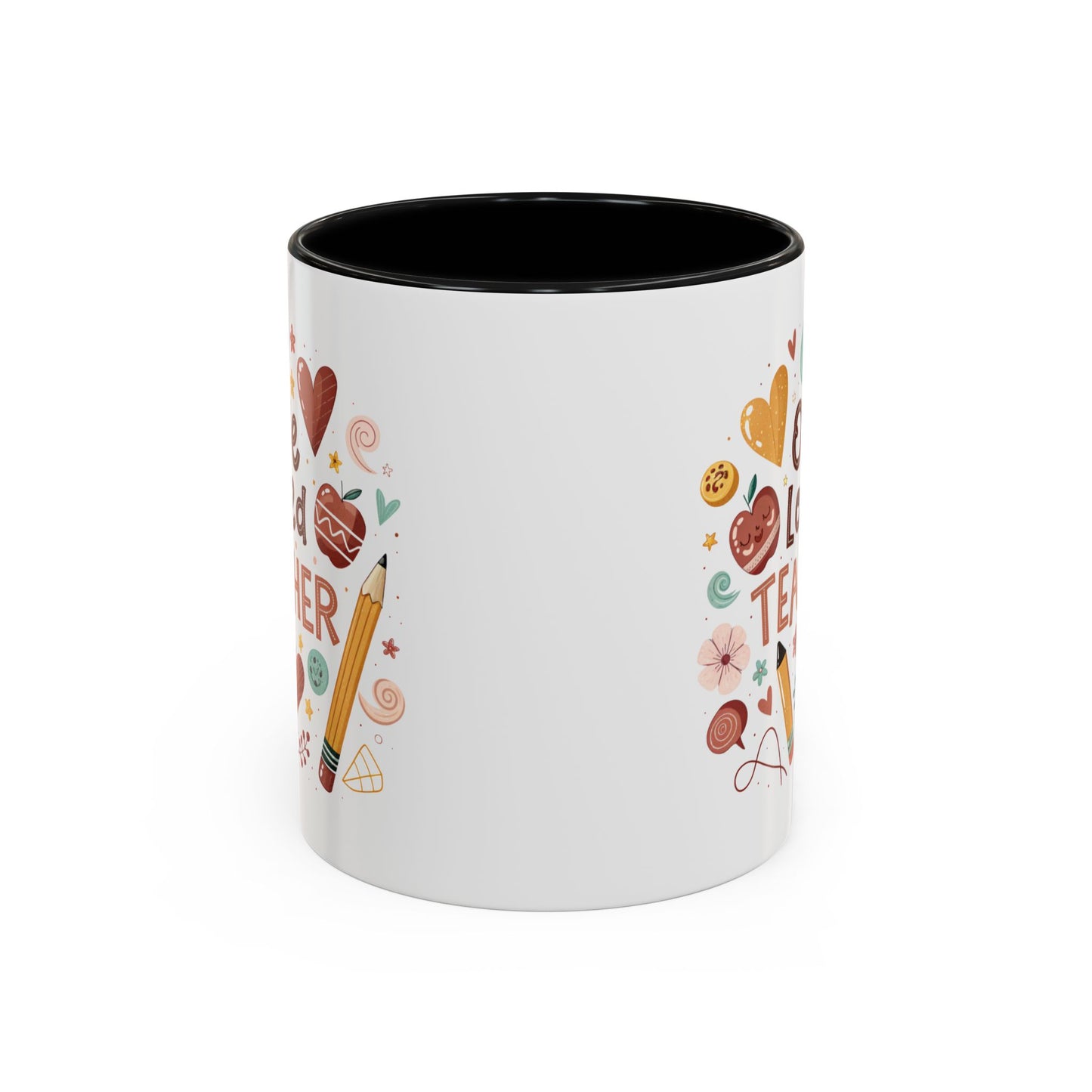 Teacher Appreciation Coffee Mug, Cute Gift for Educators, One Loved Teacher, Ideal for Birthdays and Holidays, Fun and Colorful