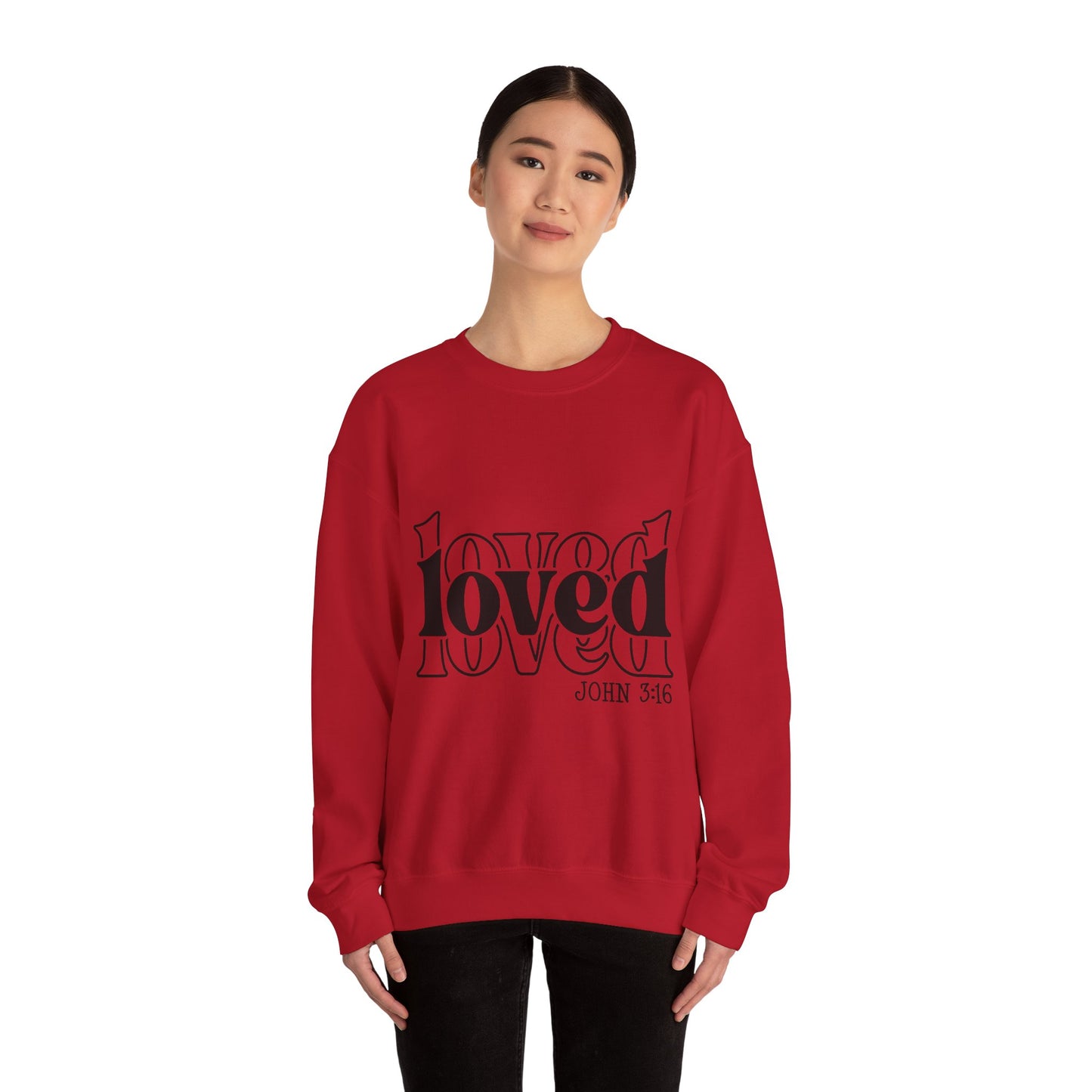 Loved Crewneck Sweatshirt | Cozy Christian Apparel, Perfect for Faith Events, Gift for Her, Church Outfits, Inspirational Fashion