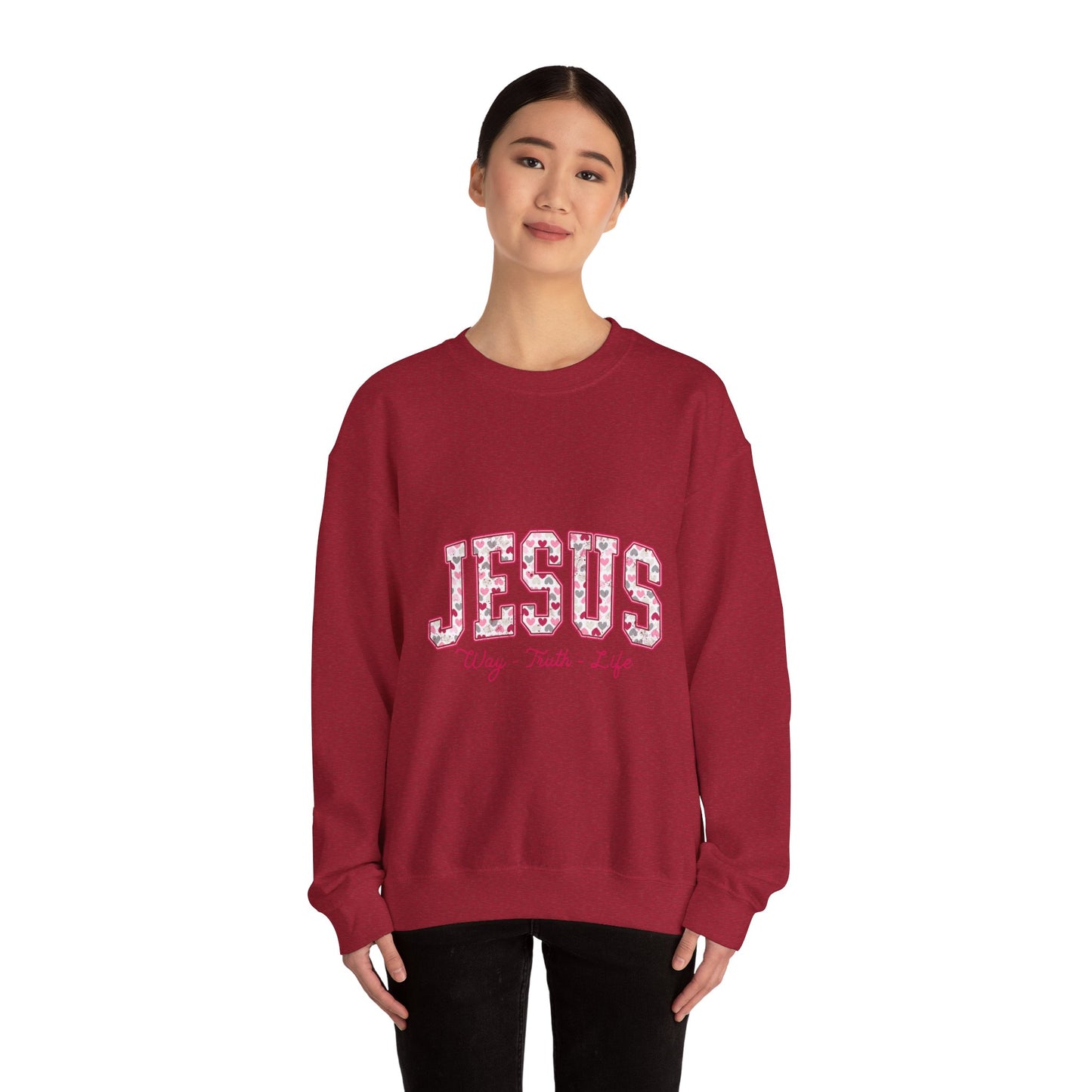 Inspirational Jesus Crewneck Sweatshirt - Faith-Based Apparel, Christian Gift, Cozy Style, Casual Wear, Spiritual Vibe