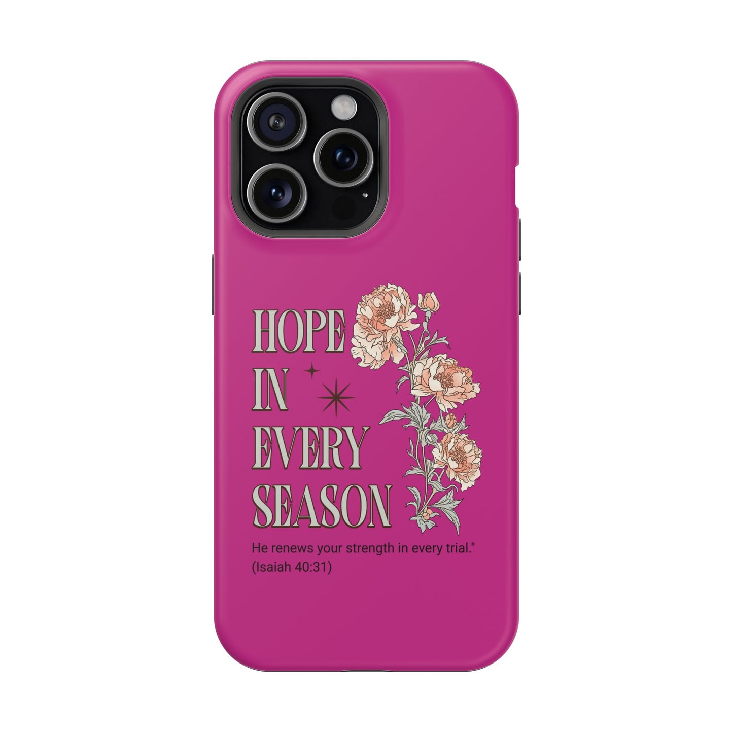 Inspirational Floral Magnetic Tough Case - "Hope in Every Season"