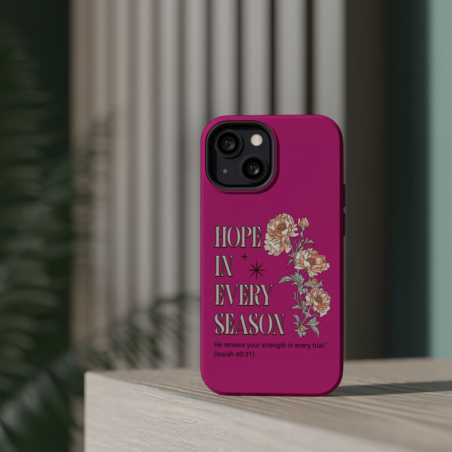 Inspirational Floral Magnetic Tough Case - "Hope in Every Season"
