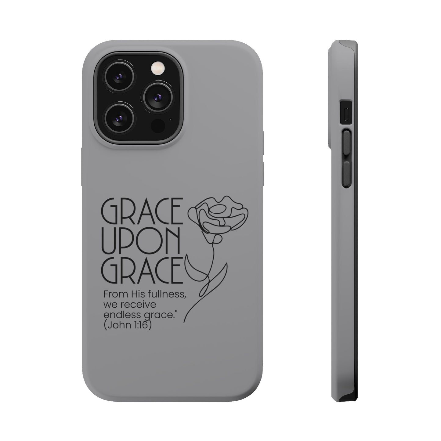 Inspirational Magnetic Phone Case - 'Grace Upon Grace' Design