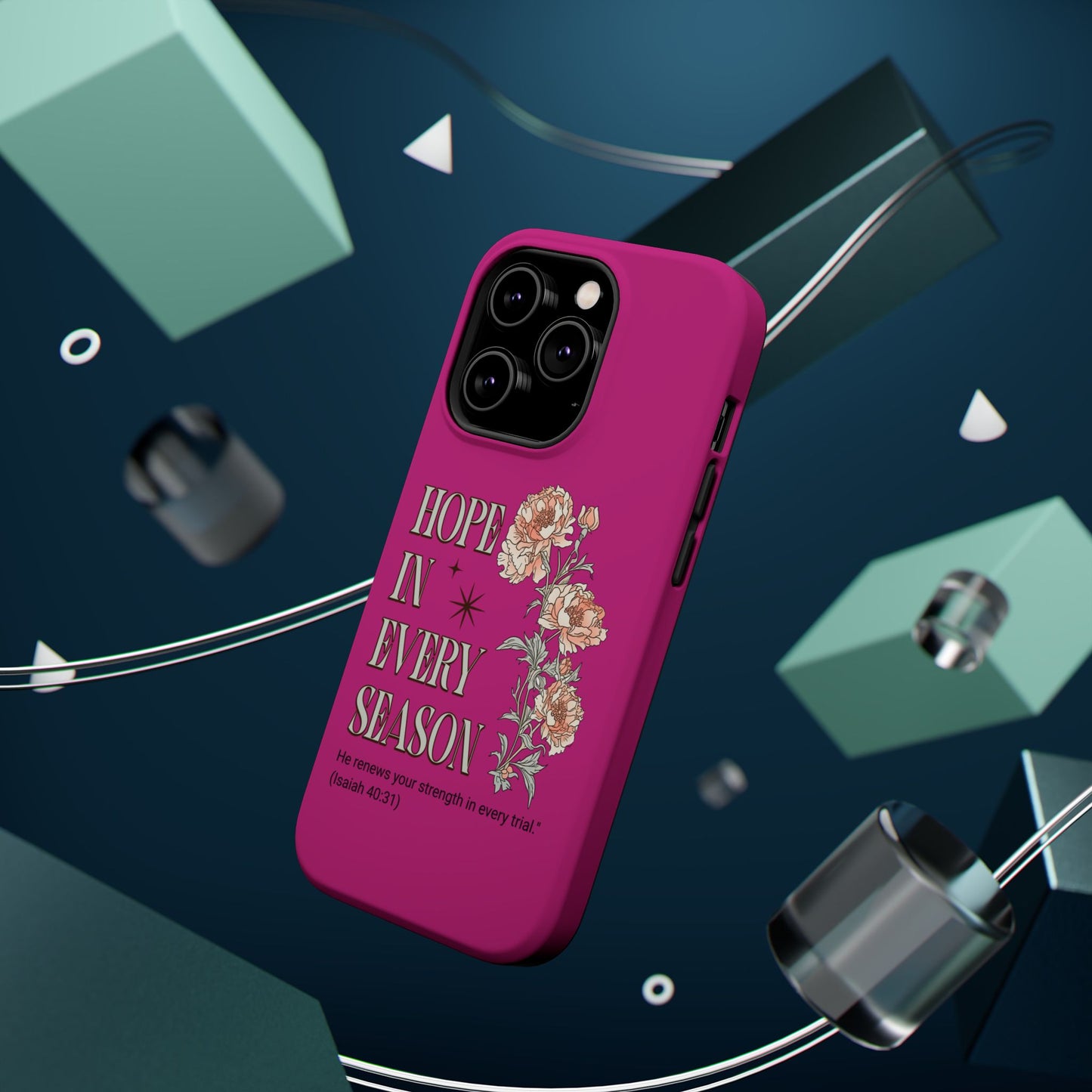 Inspirational Floral Magnetic Tough Case - "Hope in Every Season"