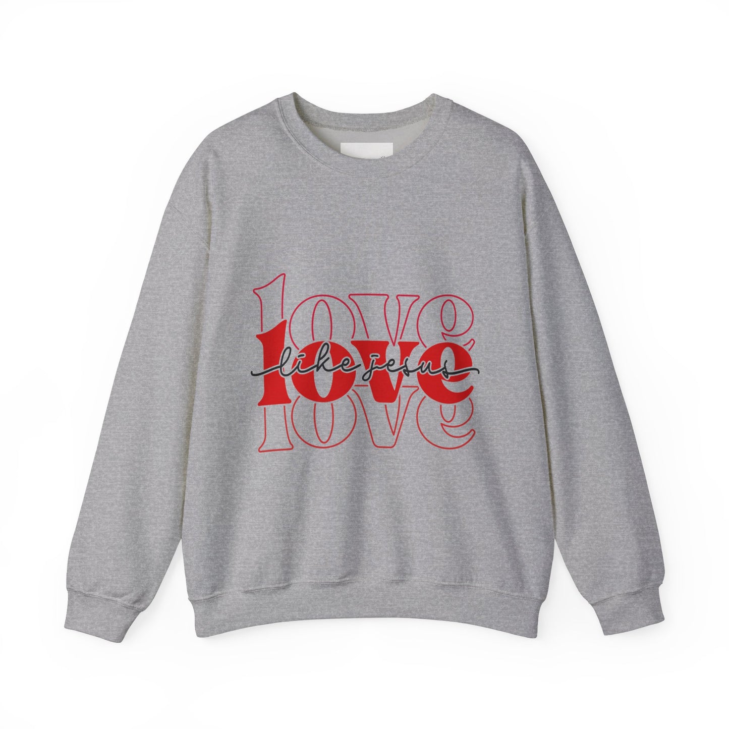 Love Like Jesus Unisex Crewneck Sweatshirt, Cozy Gift for Friends, Casual Wear, Birthday, Valentine's Day, Friendship Apparel