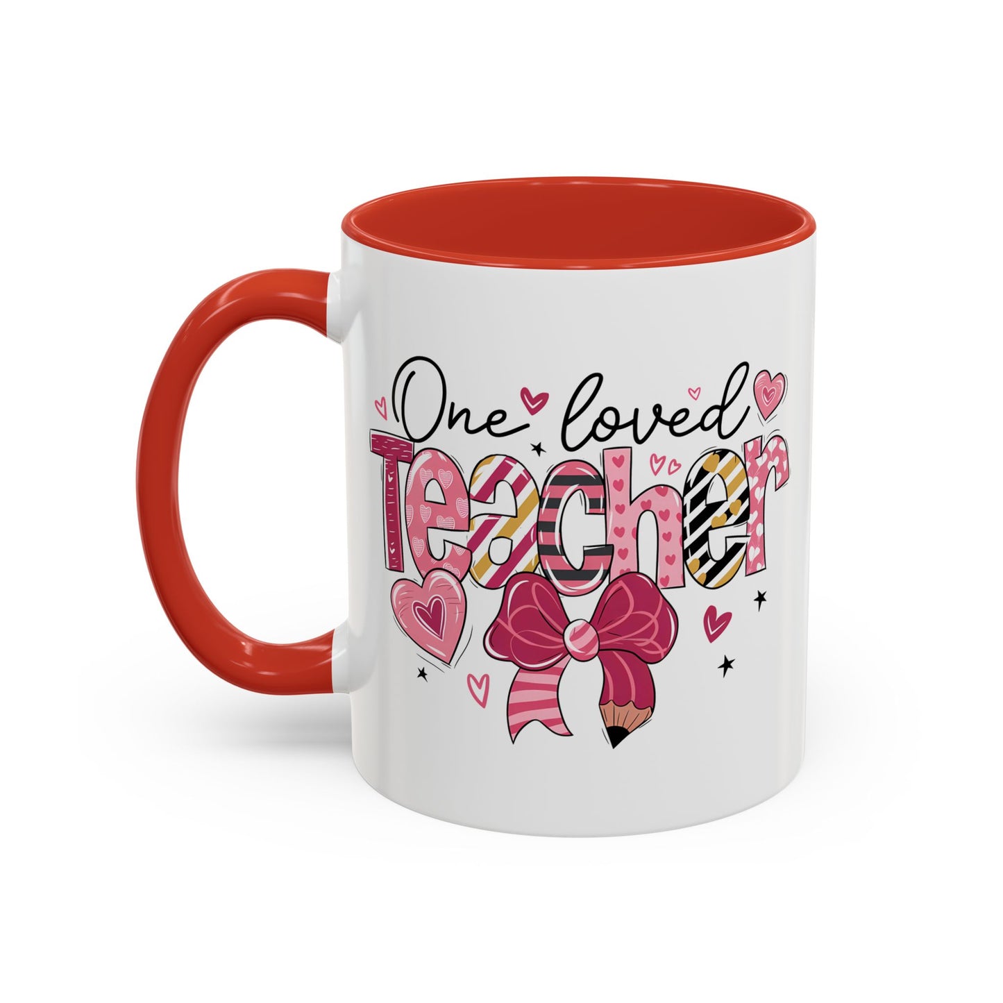Cute Teacher Coffee Mug - One Loved Teacher Gift, Teacher Appreciation, Back to School, Inspirational Mug, Classroom Decor