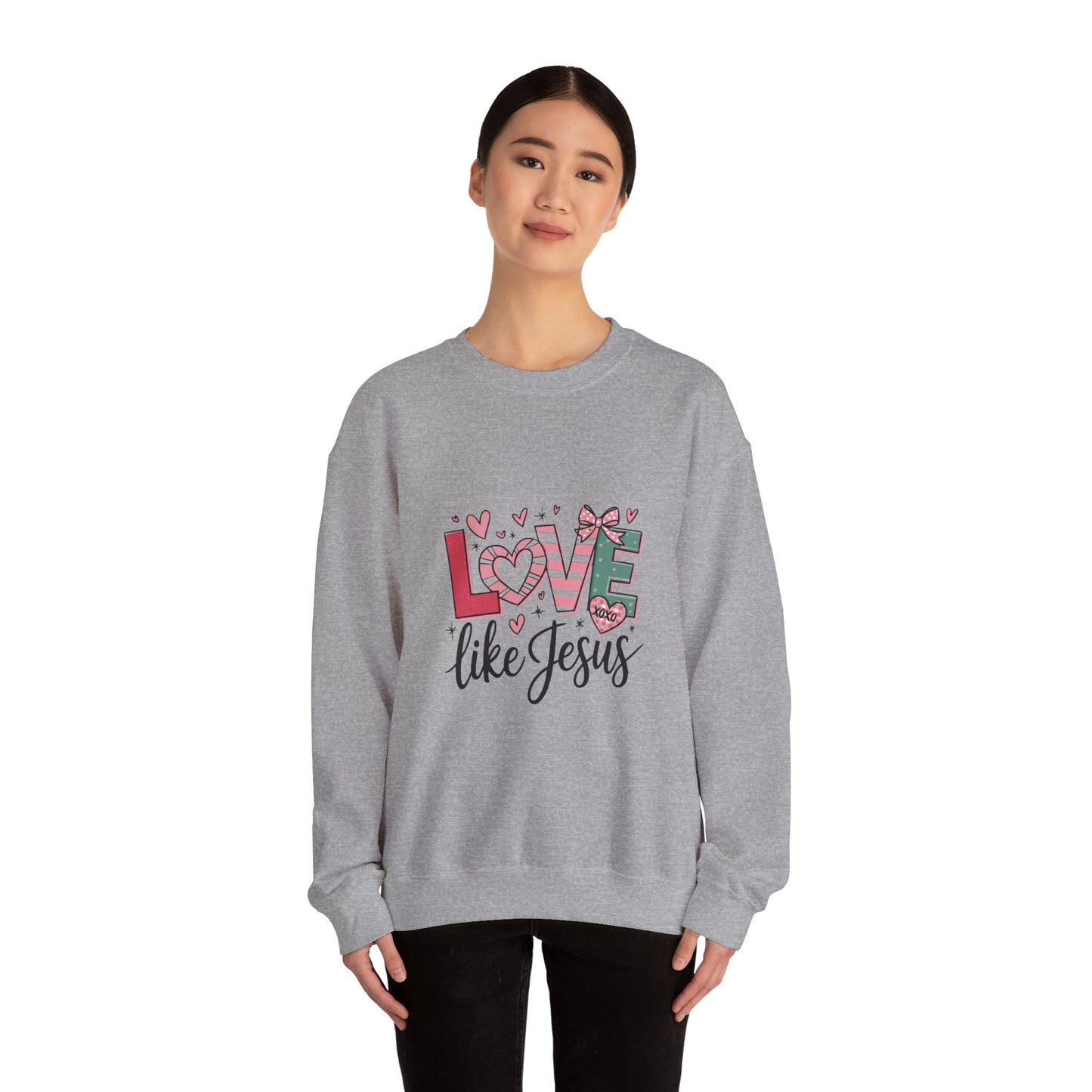 Love Like Jesus Sweatshirt, Cozy Unisex Crewneck, Christian Gift, Inspirational Apparel, Faith-Based Fashion, Spring & Winter Wear