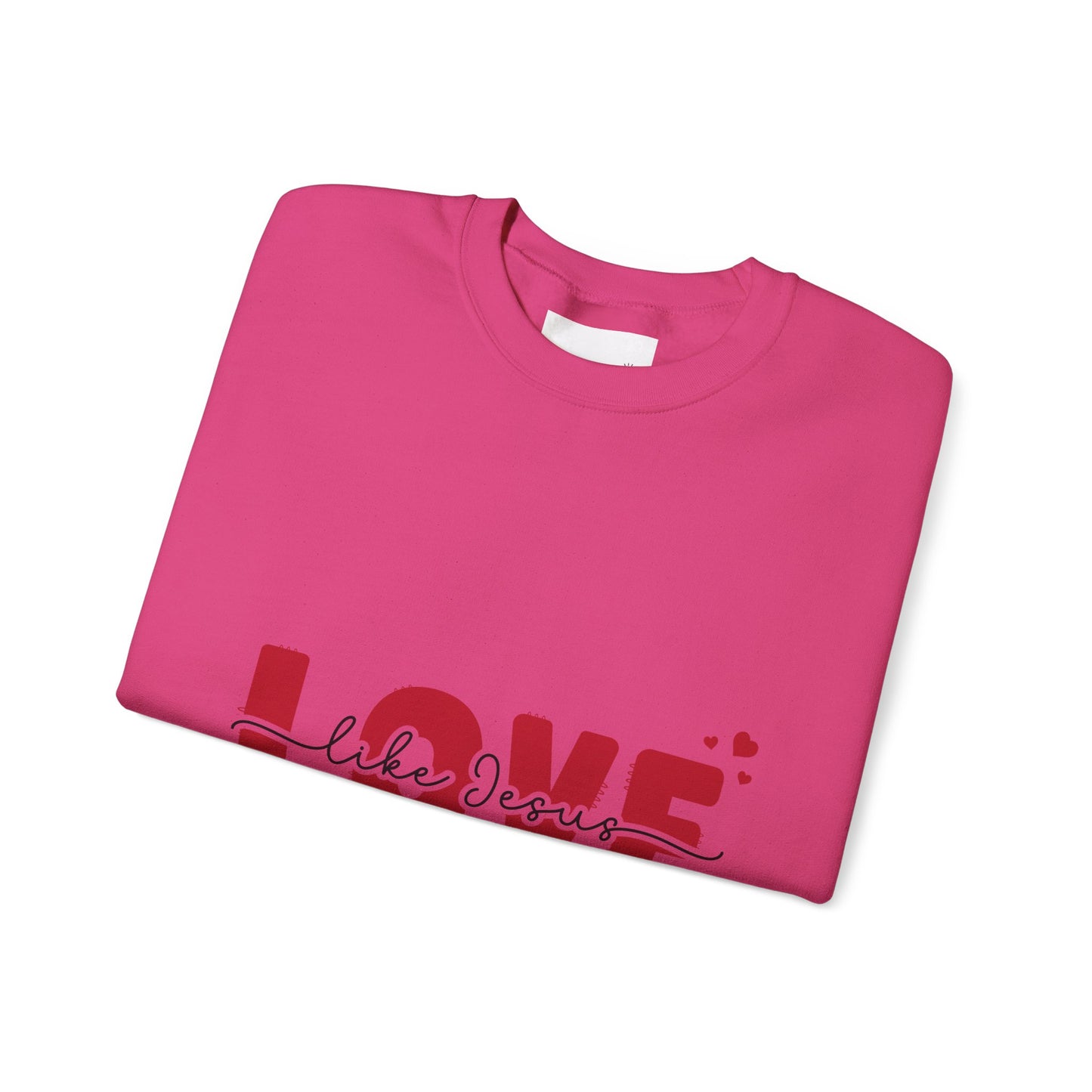 Love Like Jesus Crewneck Sweatshirt - Cozy Christian Apparel for Everyday Faith, Perfect for Gifts, Church Events, Valentine's Day