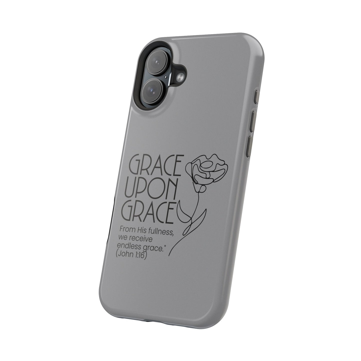 Inspirational Magnetic Phone Case - 'Grace Upon Grace' Design
